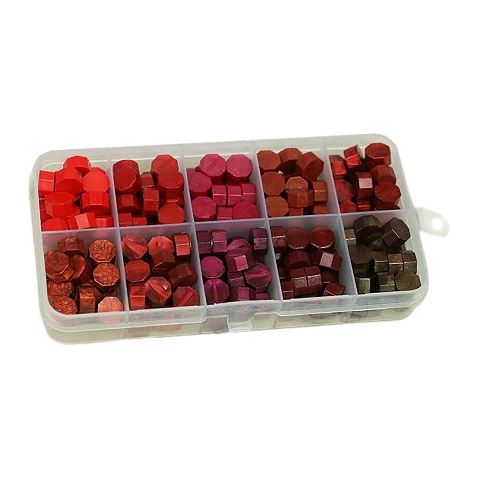600Pcs Multi Color Wax Seal Beads DIY Sealing Wax Bead for Wine Packages Red Mix