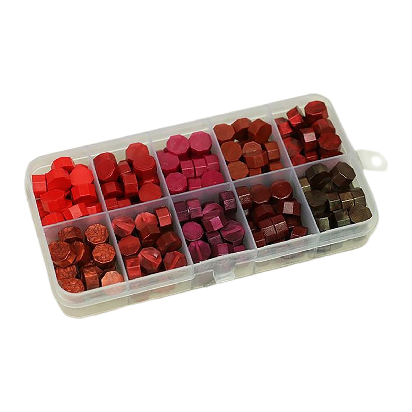 600Pcs Multi Color Wax Seal Beads DIY Sealing Wax Bead for Wine Packages Red Mix