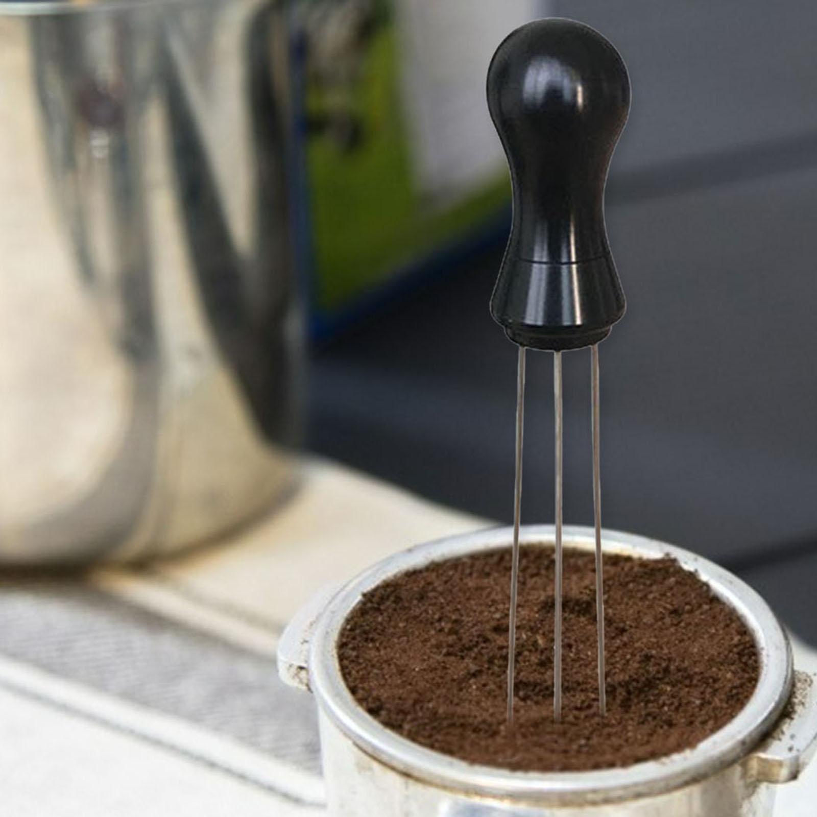 3 Needle Type Coffee Powder Stirring Tool for Cafe Kitchen Home Black