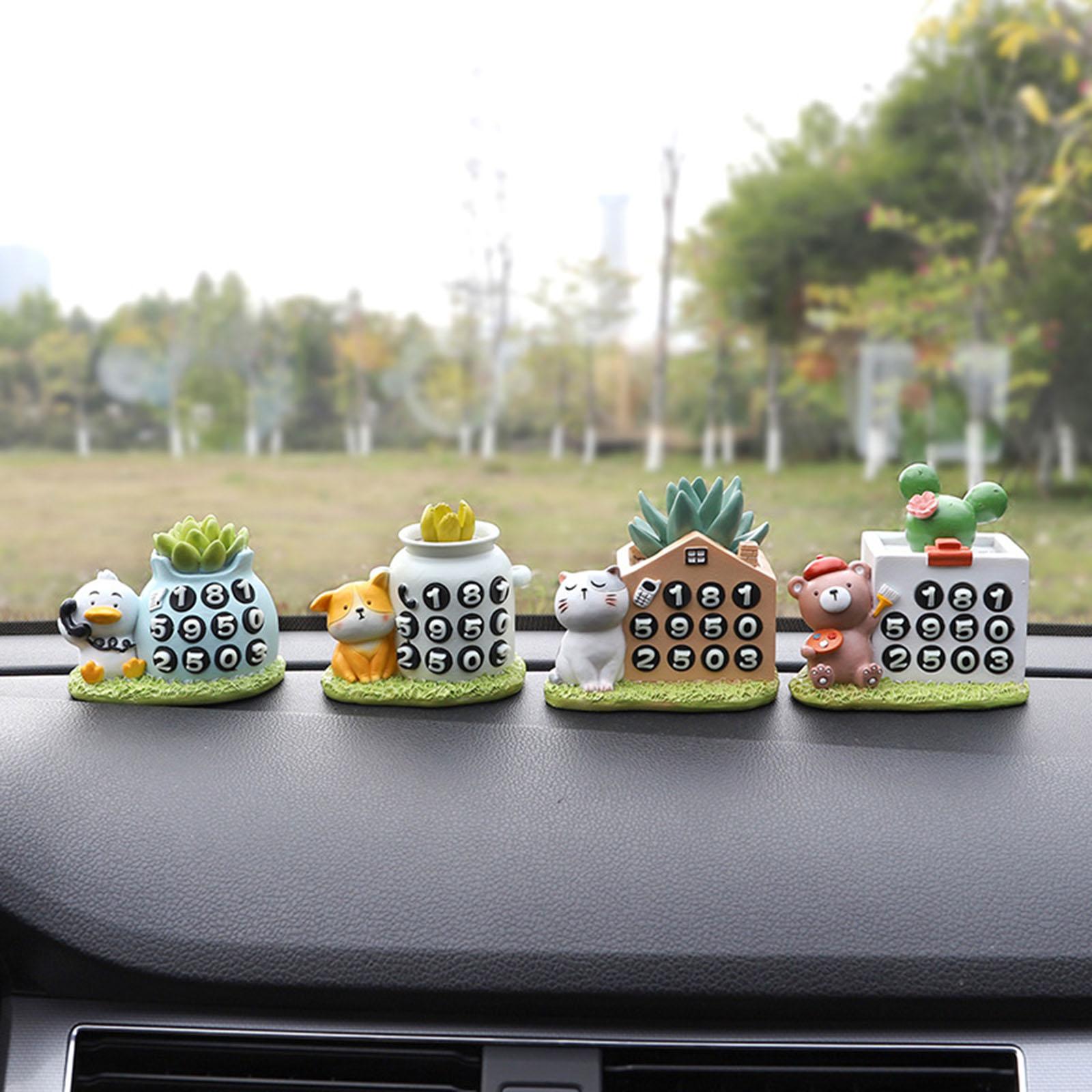 Car Dashboard Ornament Bonsai Decor for Home Interior Display Auto Gifts puppy
