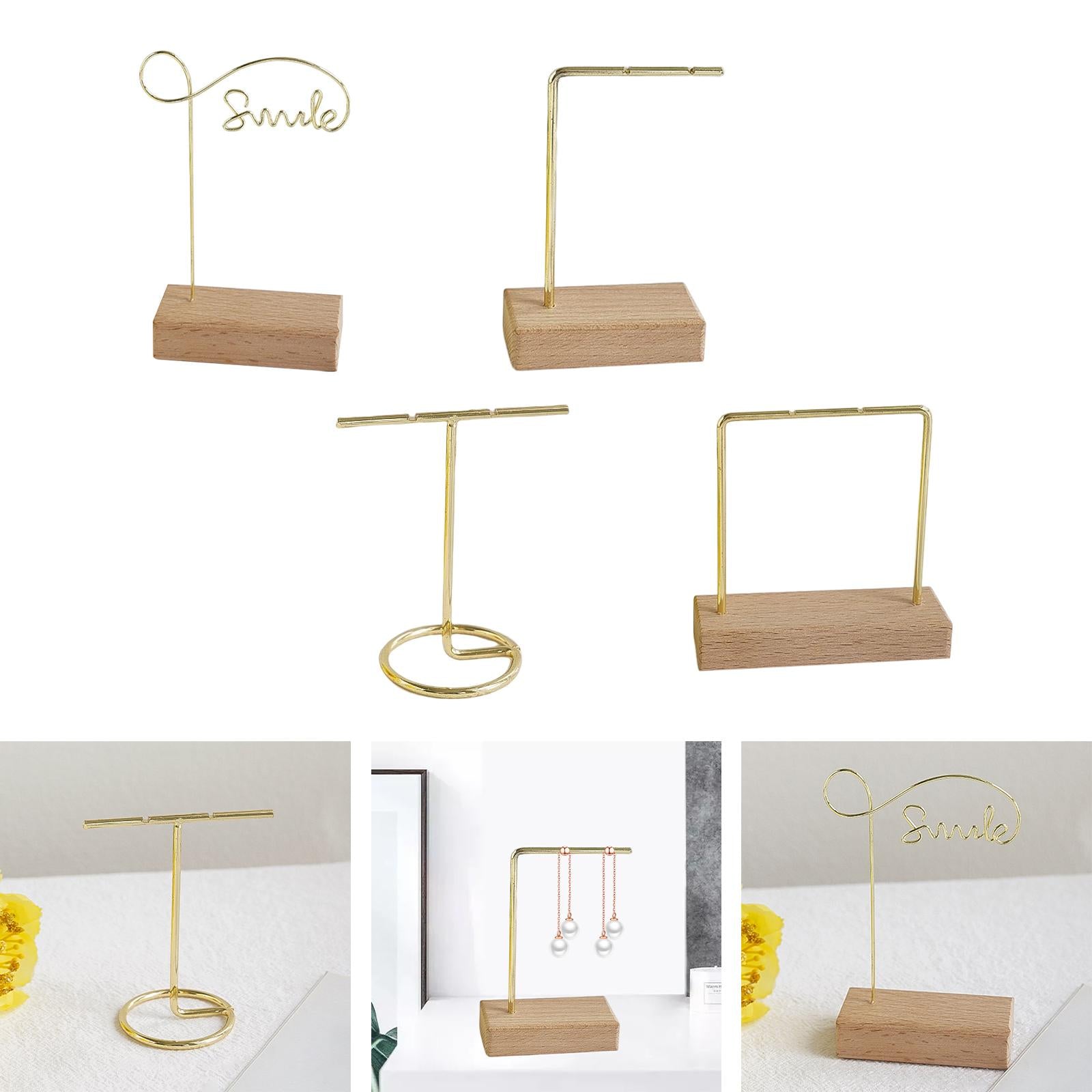 Metal Stud Earring Display Holder Earring Shelf Rack for Tradeshow 8x4cm