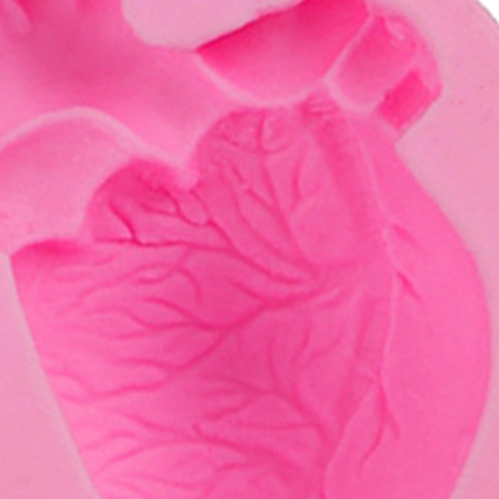 Silicone Fondant Molds DIY Resin Chocolate Mold for Baking Heart Pink