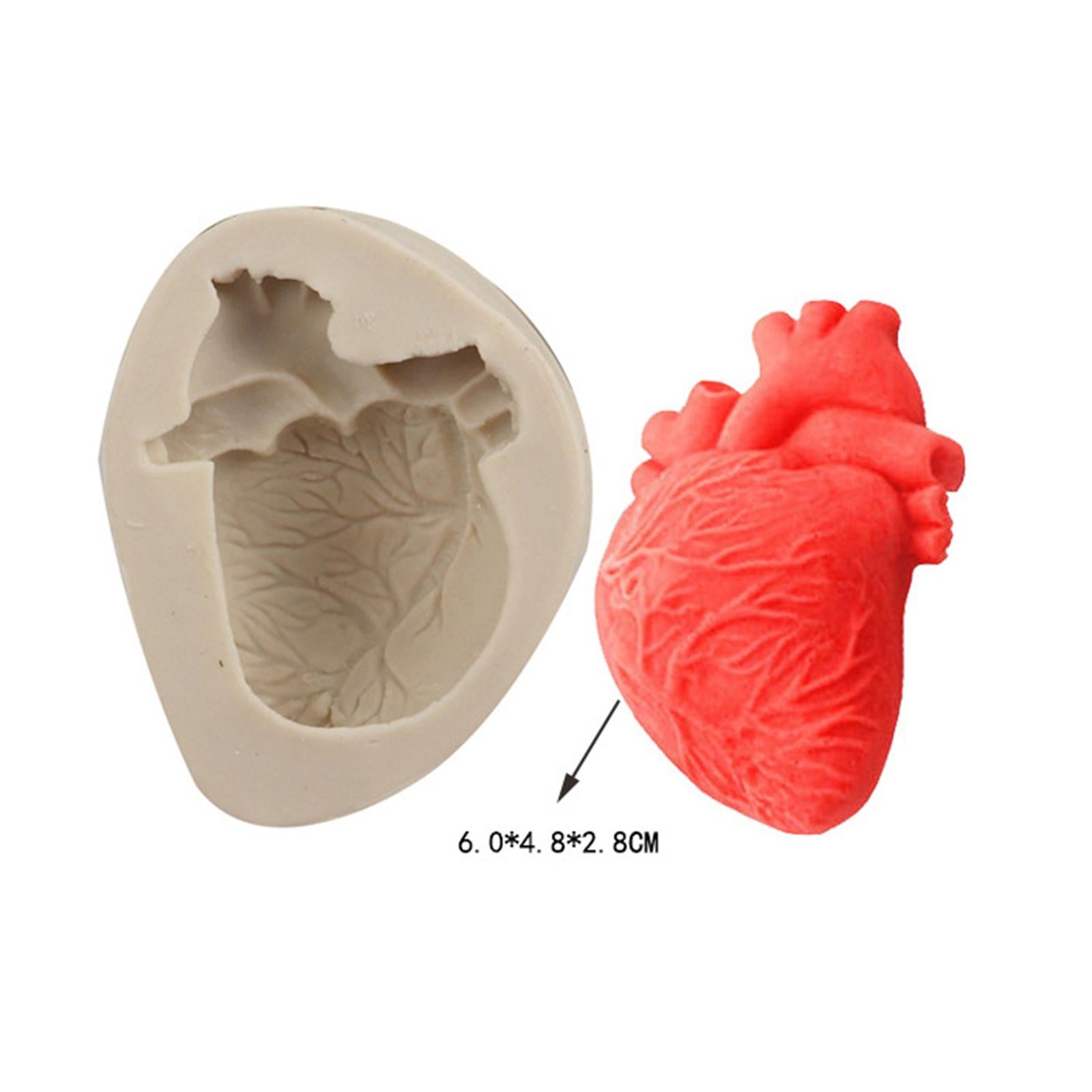 Silicone Fondant Molds DIY Resin Chocolate Mold for Baking Heart Pink