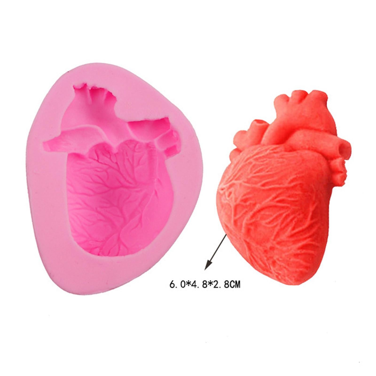 Silicone Fondant Molds DIY Resin Chocolate Mold for Baking Heart Light Gray