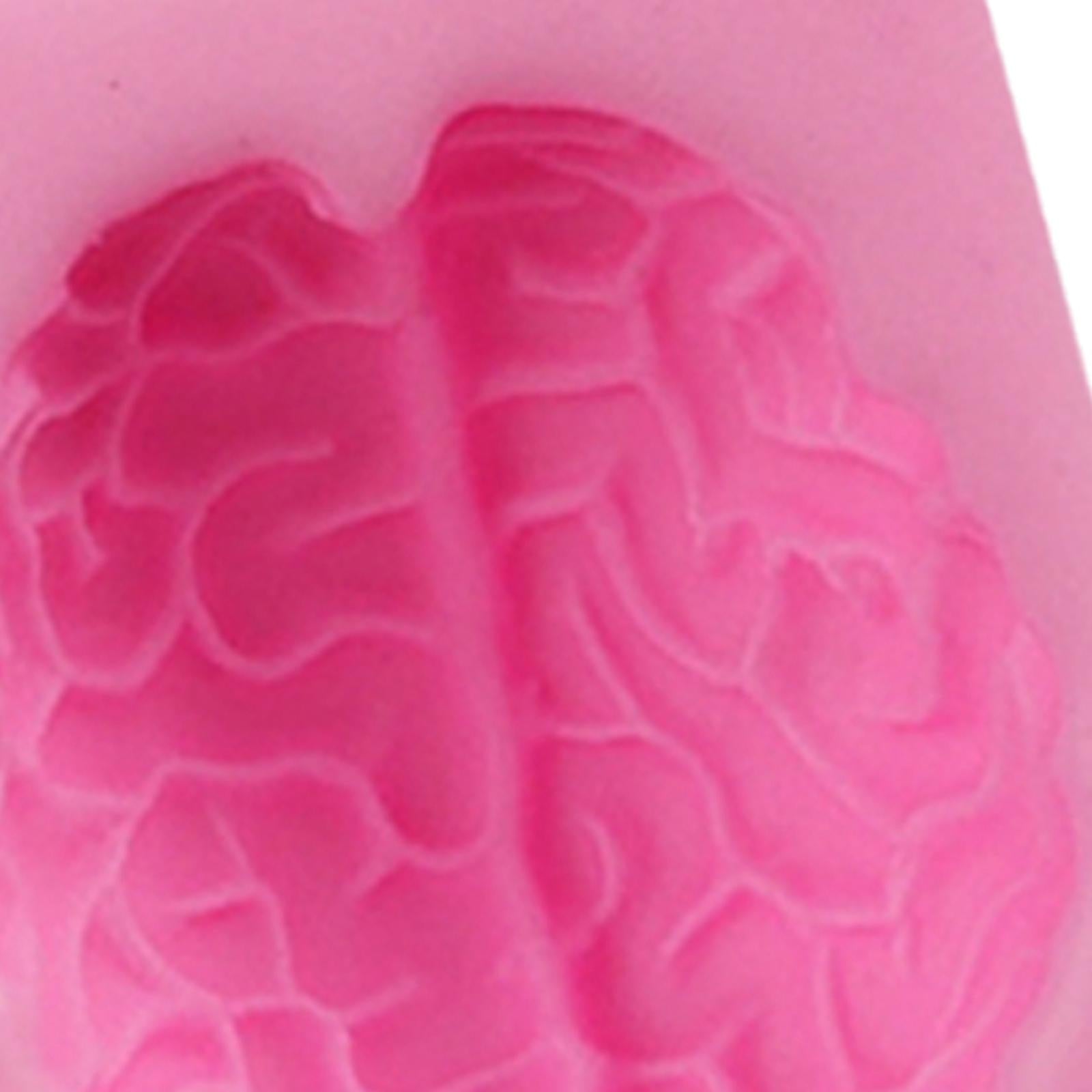 Silicone Fondant Molds DIY Resin Chocolate Mold for Baking Brain Pink