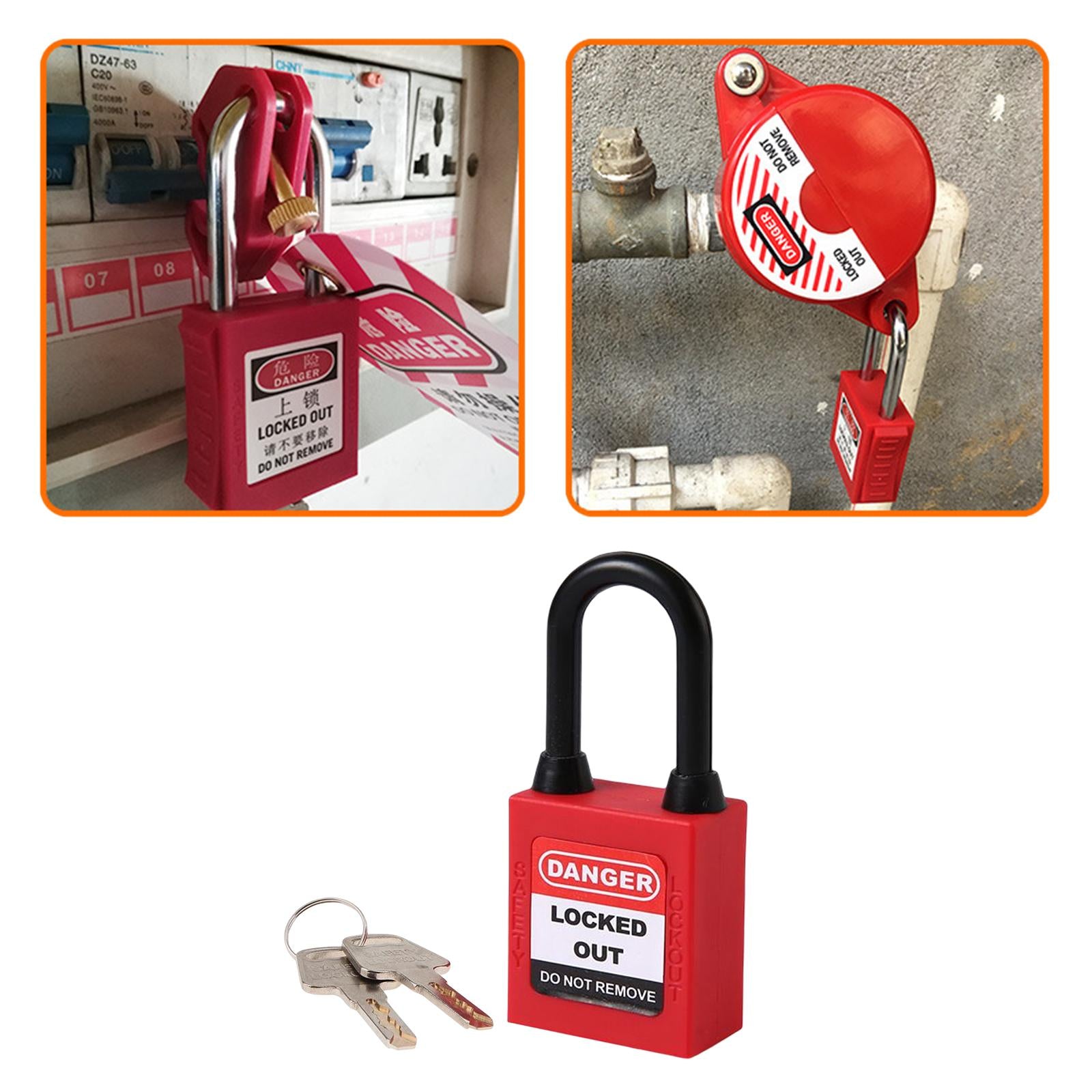Lockout Tagout Locks Nylon Safety Padlock Premium 6mm Shackle Red
