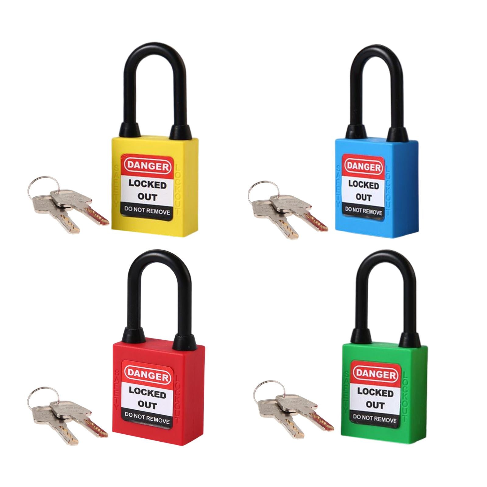 Lockout Tagout Locks Nylon Safety Padlock Premium 6mm Shackle Red