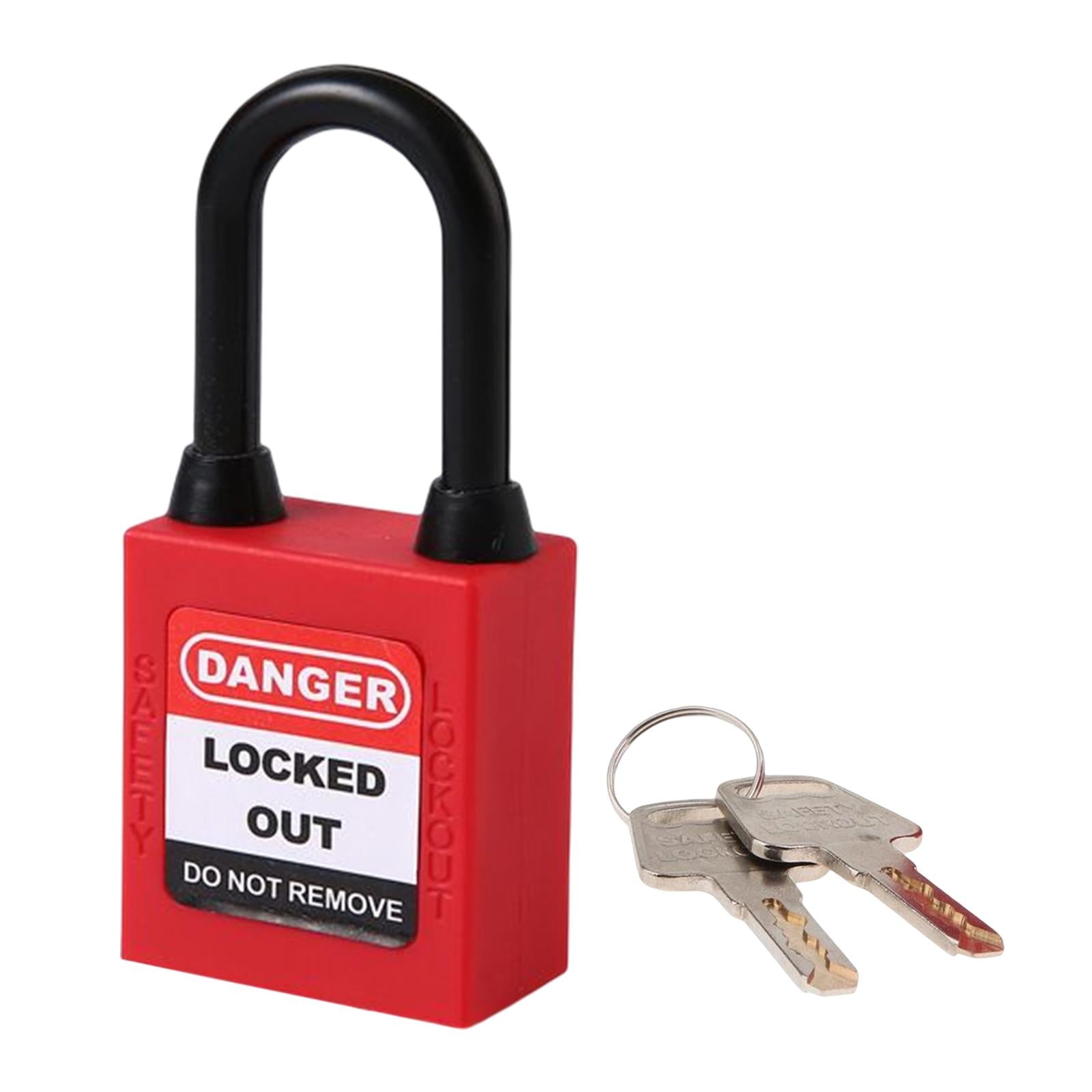 Lockout Tagout Locks Nylon Safety Padlock Premium 6mm Shackle Red