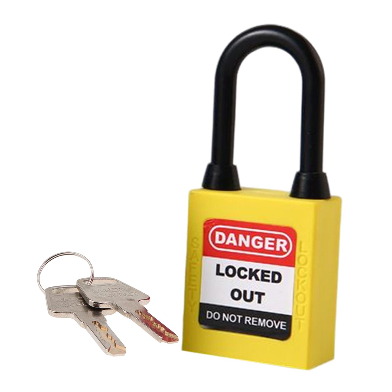 Lockout Tagout Locks Nylon Safety Padlock Premium 6mm Shackle Yellow