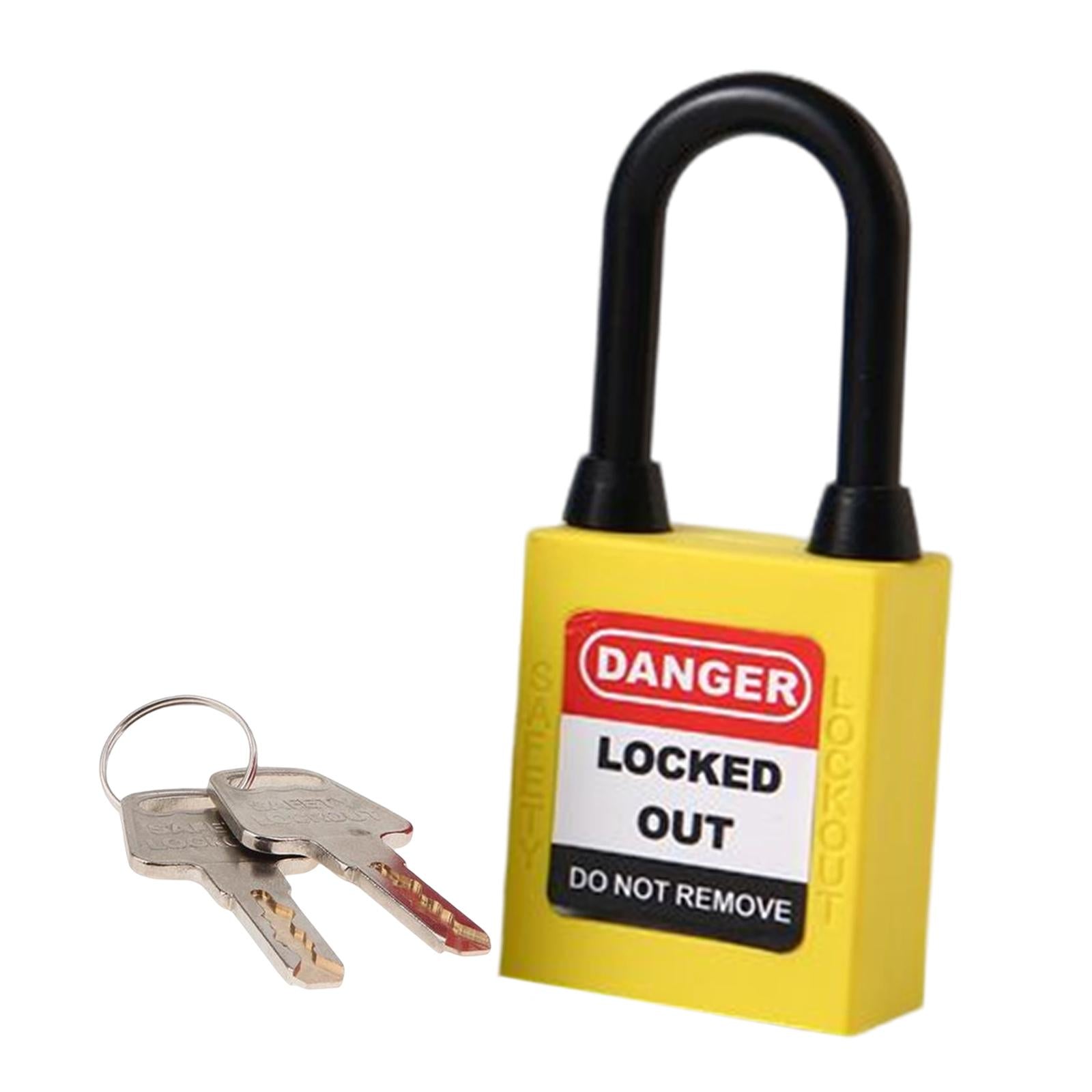 Lockout Tagout Locks Nylon Safety Padlock Premium 6mm Shackle Yellow
