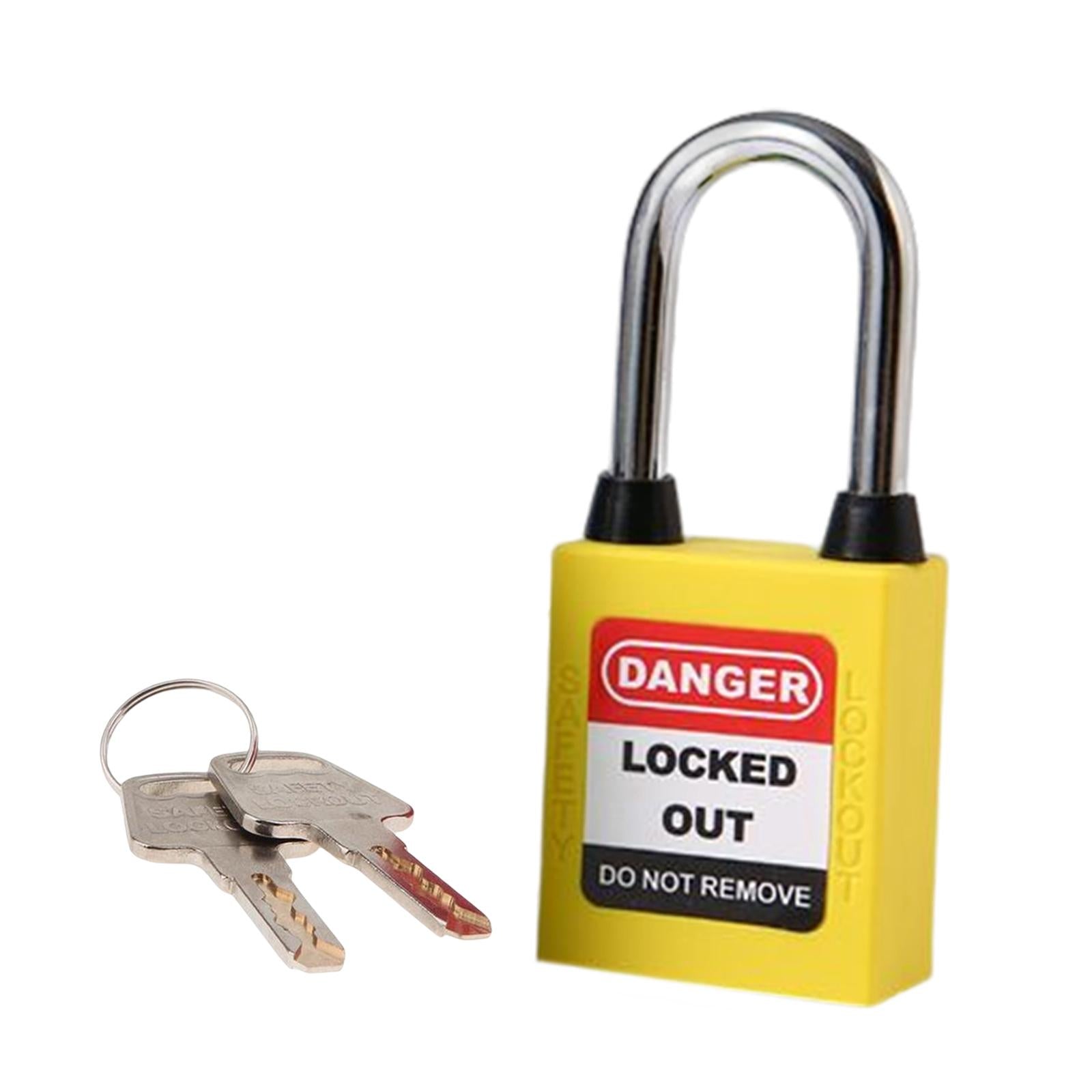 Lockout Tagout Locks Safety Padlocksteel Shackle Lightweight Yellow