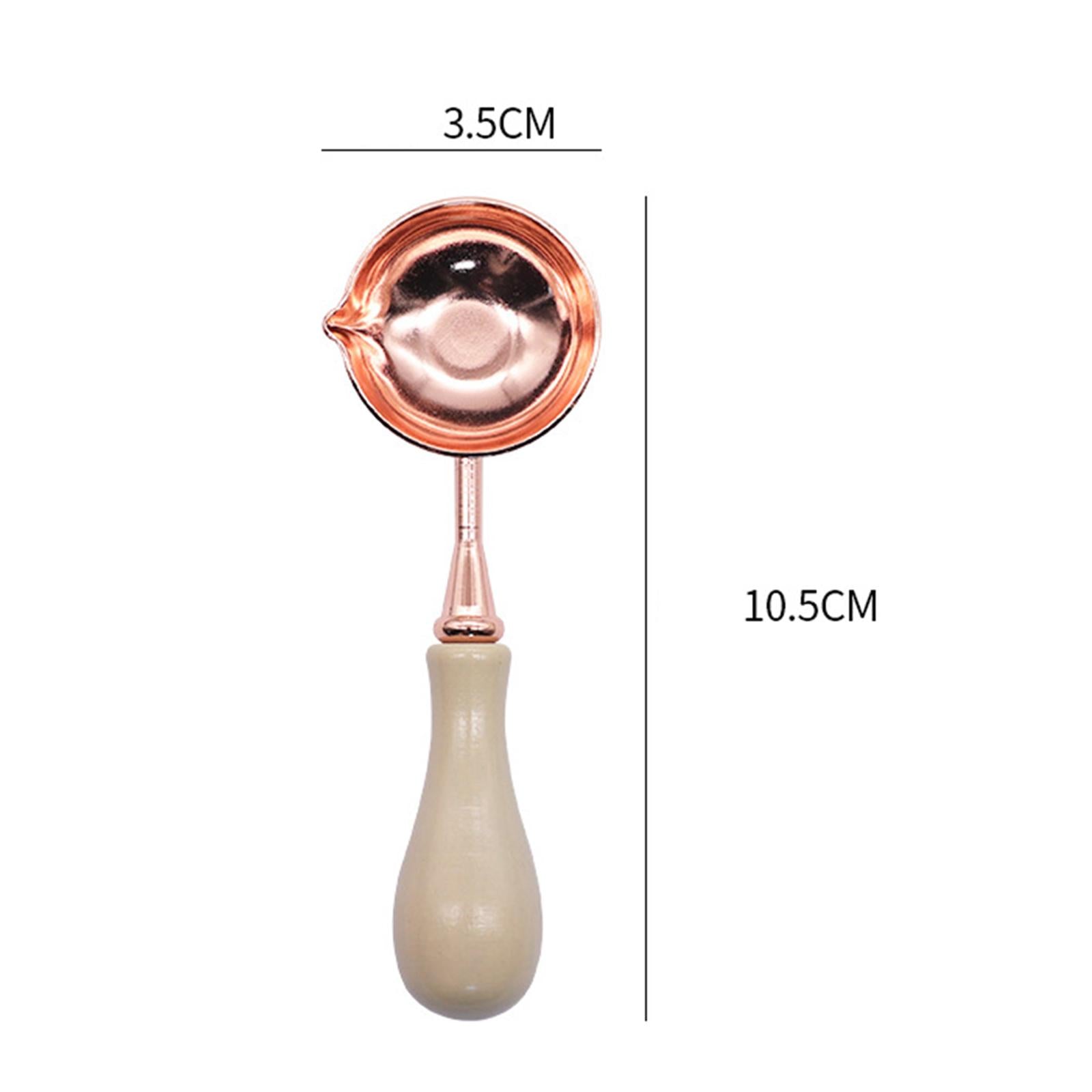 Wax Seal Stamp Melting Spoon Seal Stamp Spoon for Sealing Wax Apricot
