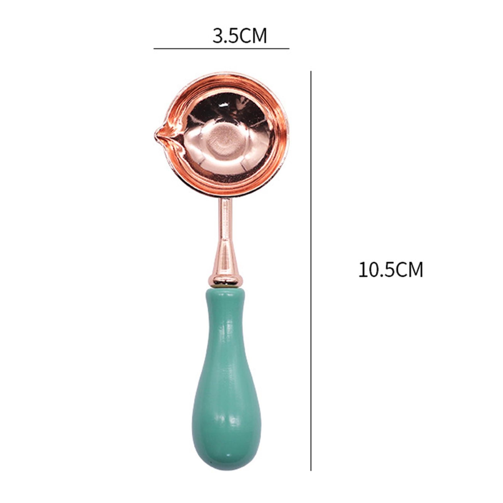 Wax Seal Stamp Melting Spoon Seal Stamp Spoon for Sealing Wax Green