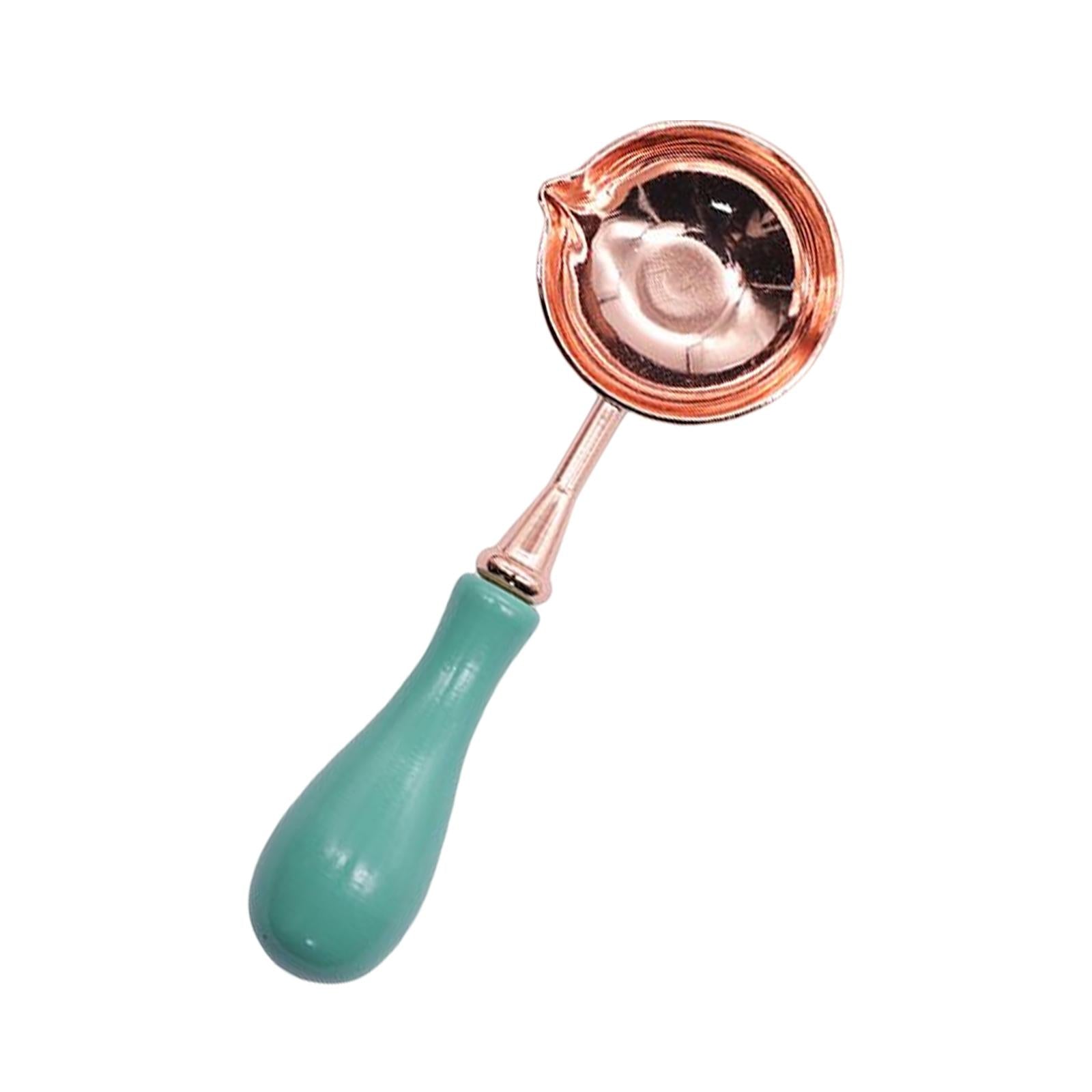 Wax Seal Stamp Melting Spoon Seal Stamp Spoon for Sealing Wax Green