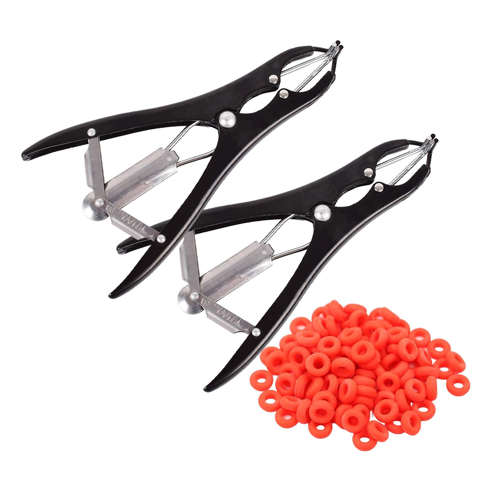 Castration Plier Animal Equipment Tool for Pig Sheep With 100pcs Rings