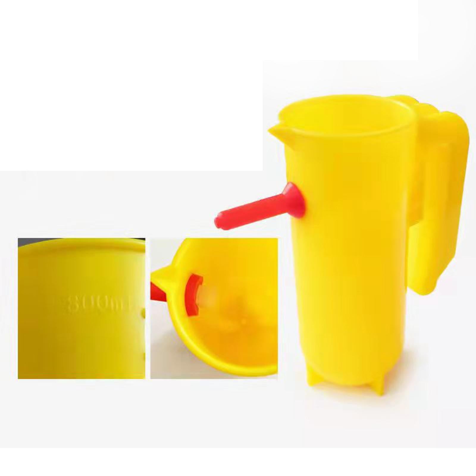 800ml Lamb Feeding Cups Milk Bottle with Nipple for Small Lamb Goat Yellow