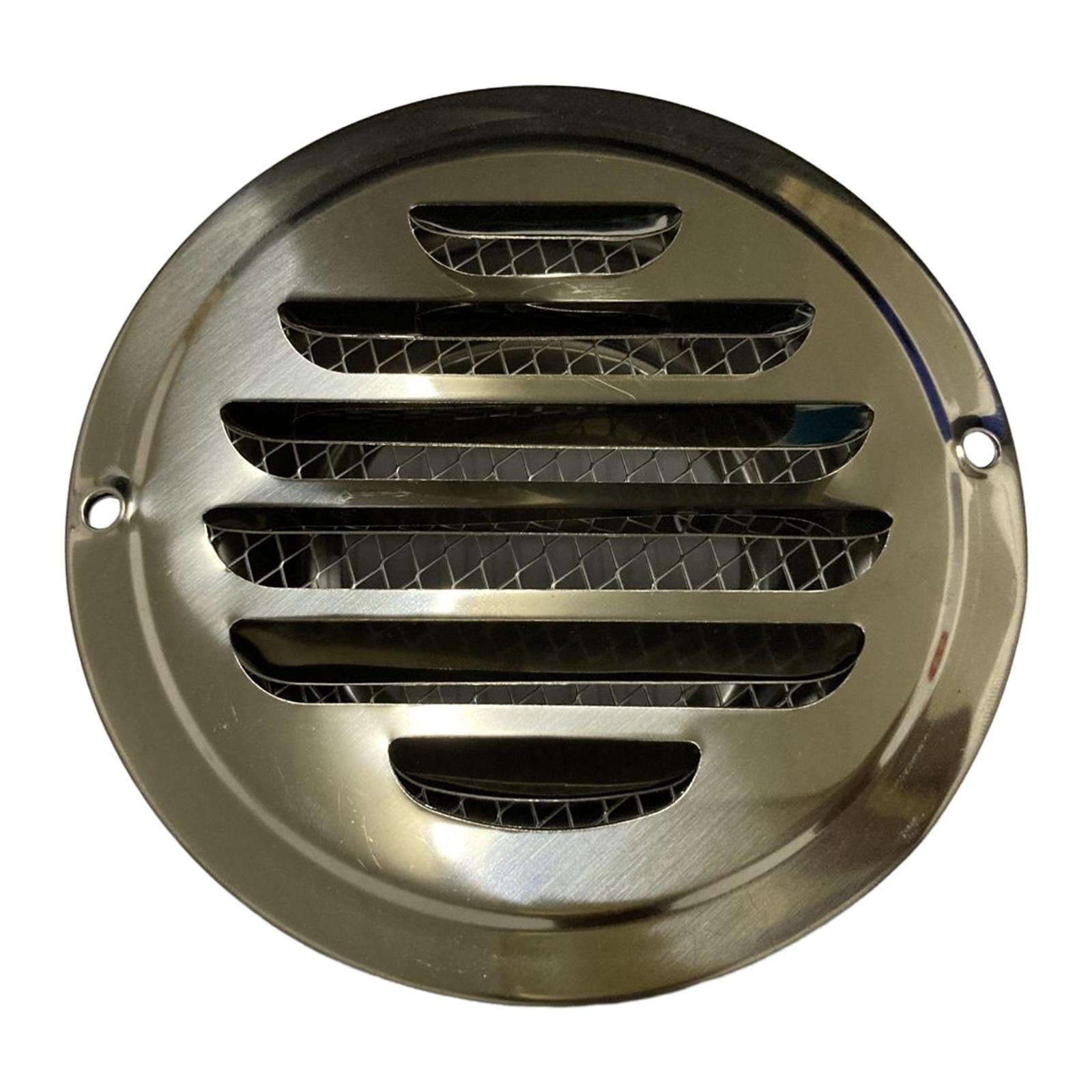 Louvered Grille Cover Vent Stainless Steel Air Vent Grilles for House Wall 80mm