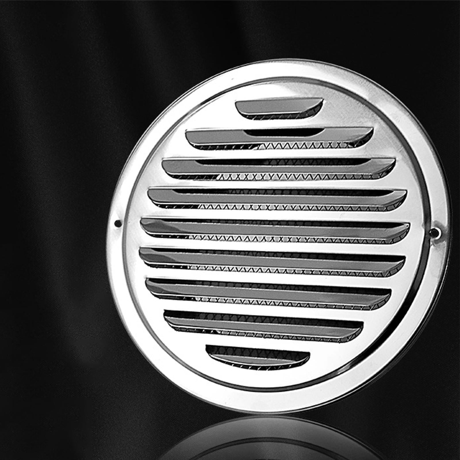 Louvered Grille Cover Vent Stainless Steel Air Vent Grilles for House Wall 100mm