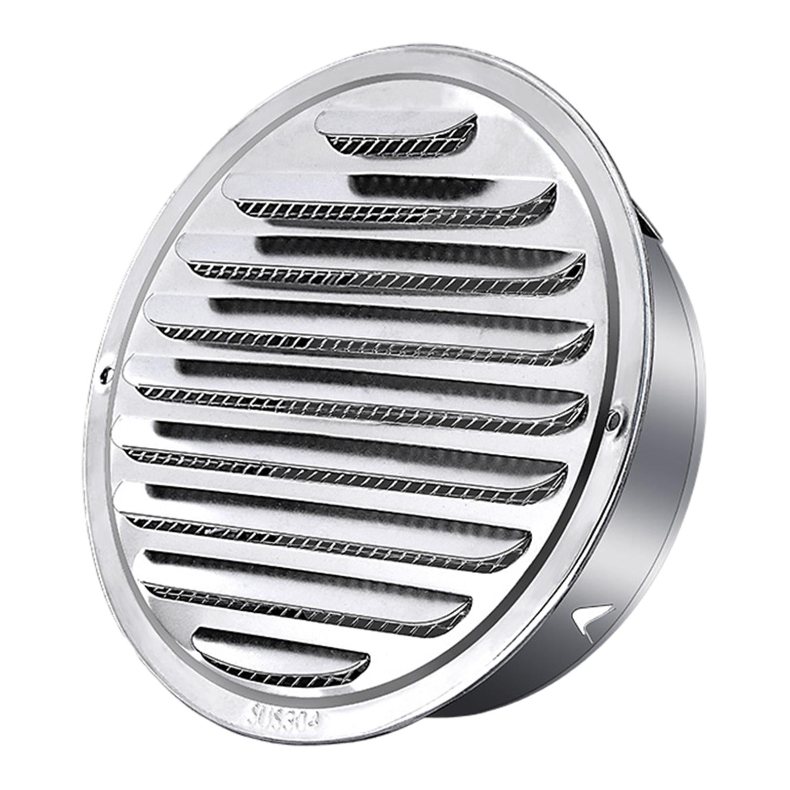 Louvered Grille Cover Vent Stainless Steel Air Vent Grilles for House Wall 120mm