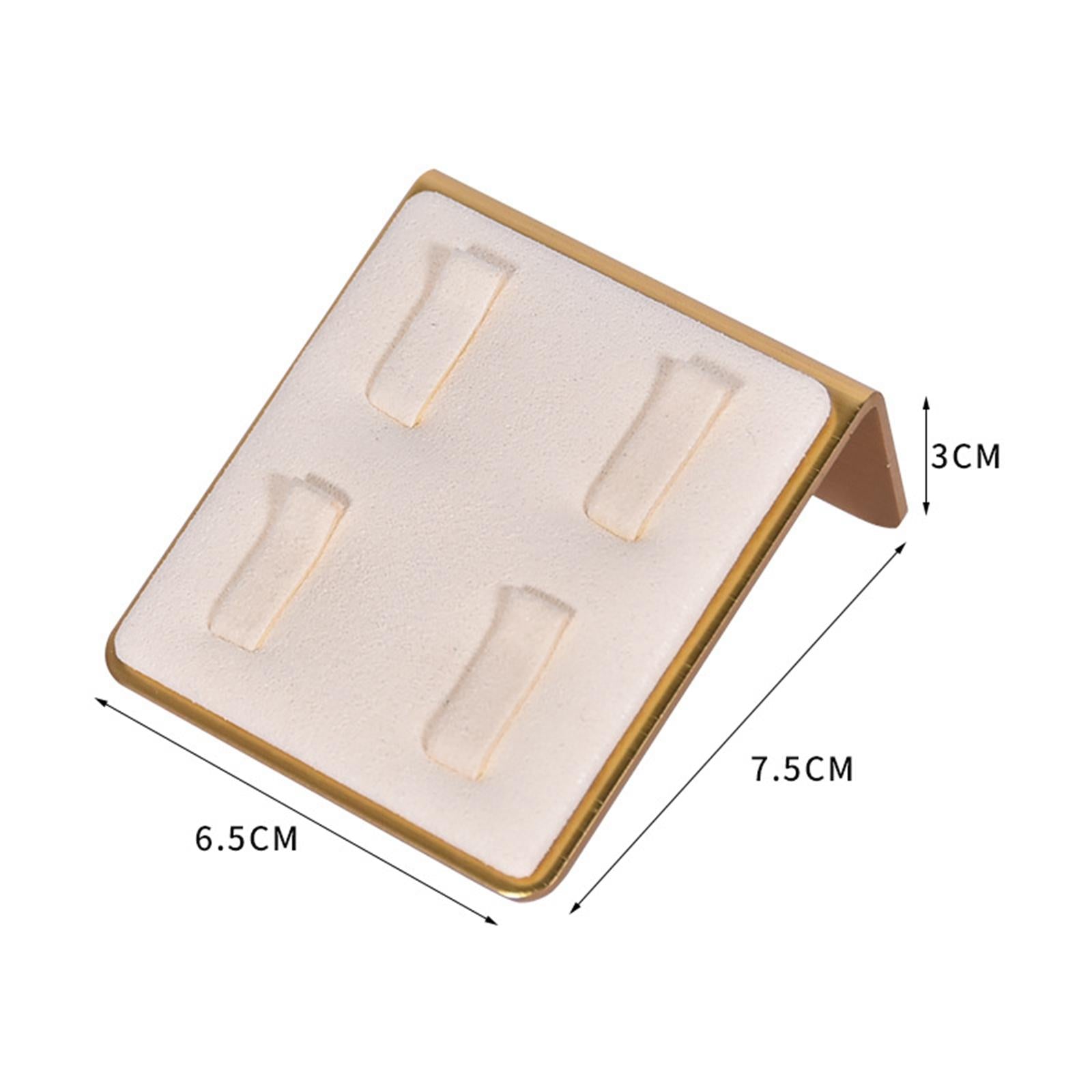 Velvet Ring Holder Jewellery Ring Storage Organiser for Shops Woman Girl Beige