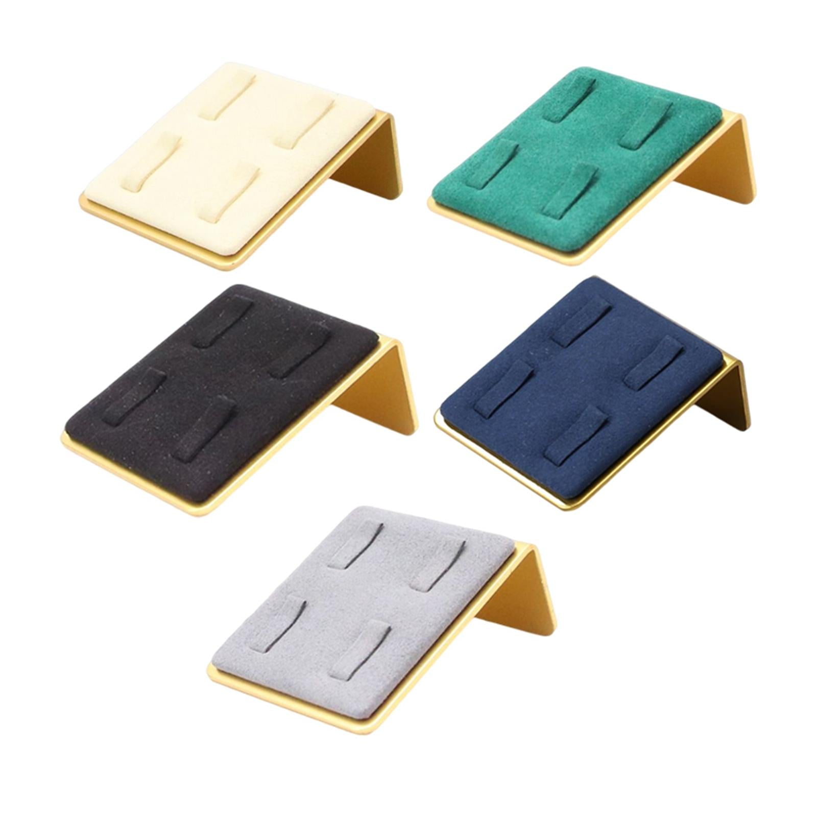 Velvet Ring Holder Jewellery Ring Storage Organiser for Shops Woman Girl Beige