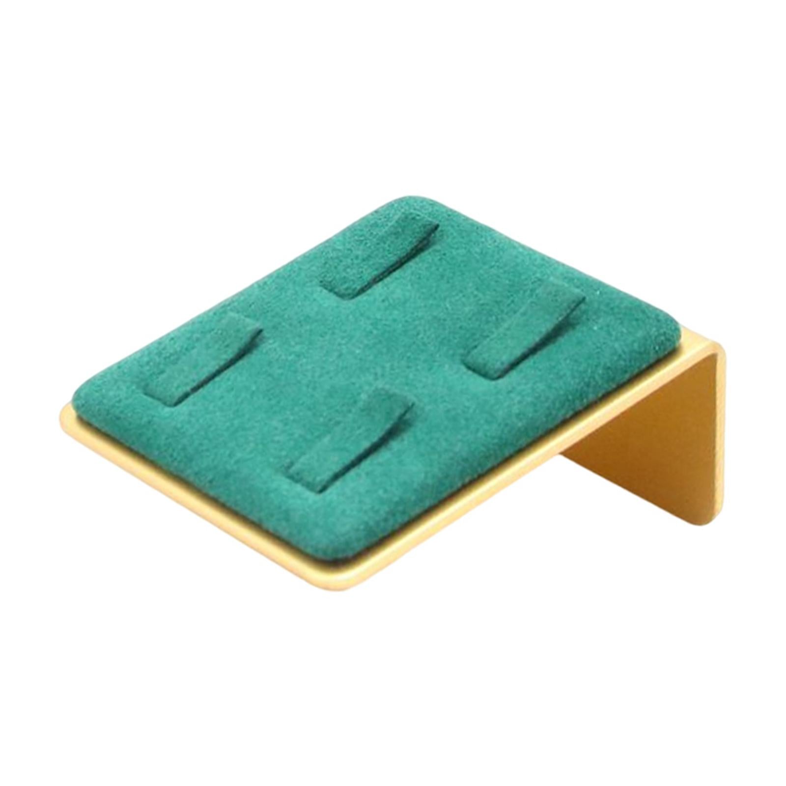 Velvet Ring Holder Jewellery Ring Storage Organiser for Shops Woman Girl Green