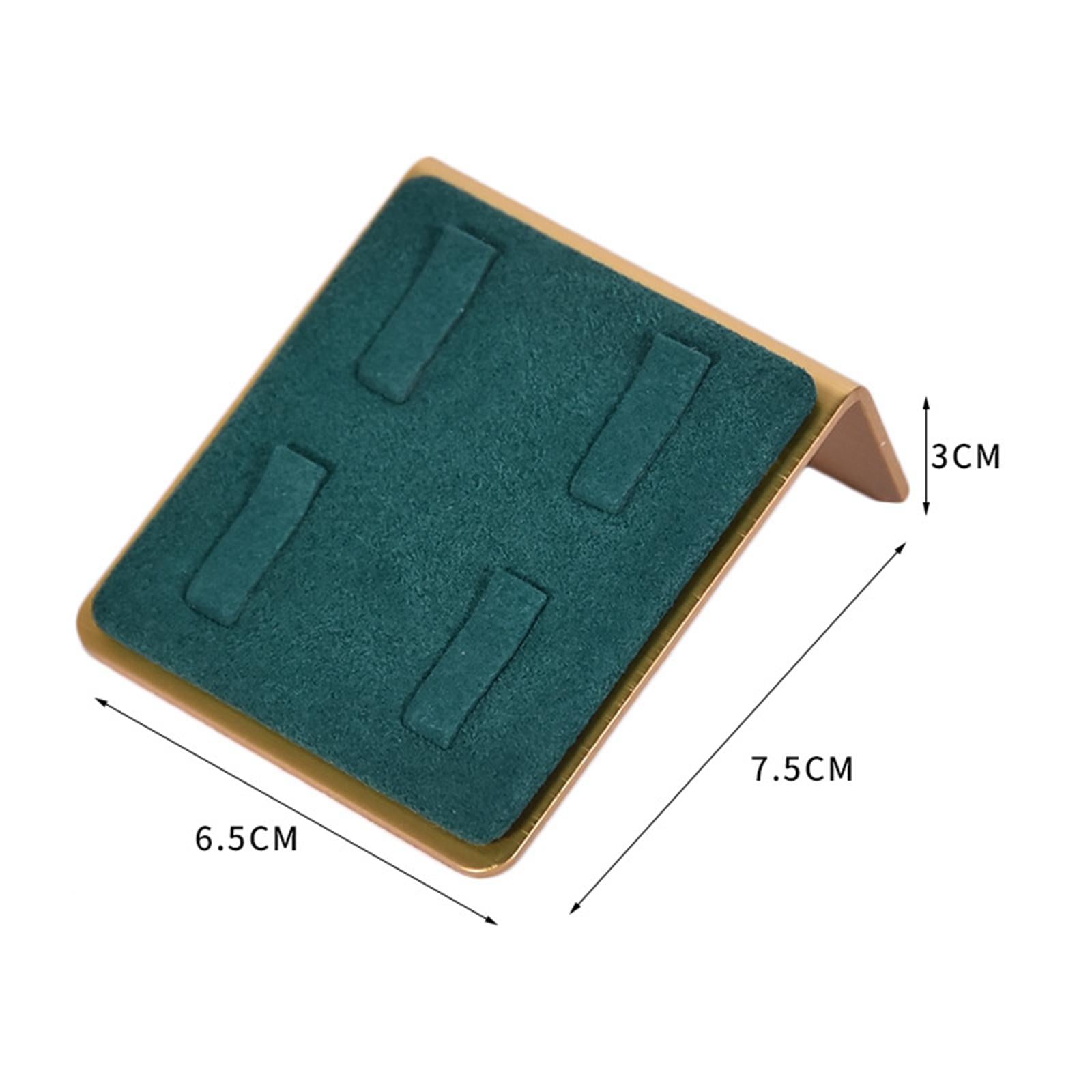 Velvet Ring Holder Jewellery Ring Storage Organiser for Shops Woman Girl Green