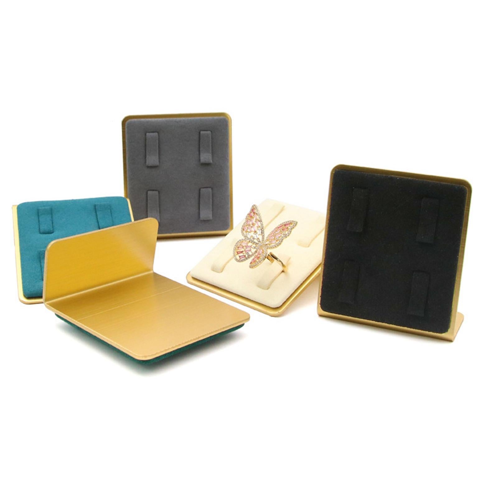 Velvet Ring Holder Jewellery Ring Storage Organiser for Shops Woman Girl Black