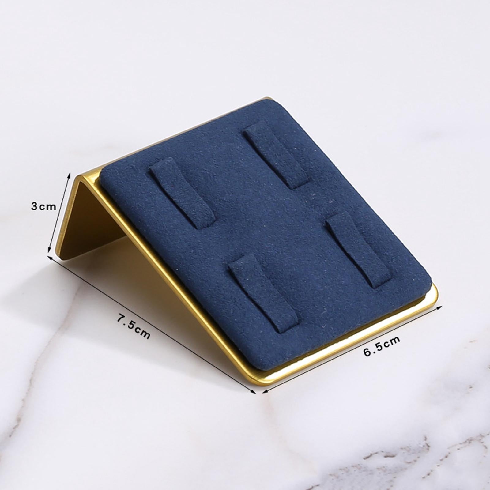Velvet Ring Holder Jewellery Ring Storage Organiser for Shops Woman Girl Blue