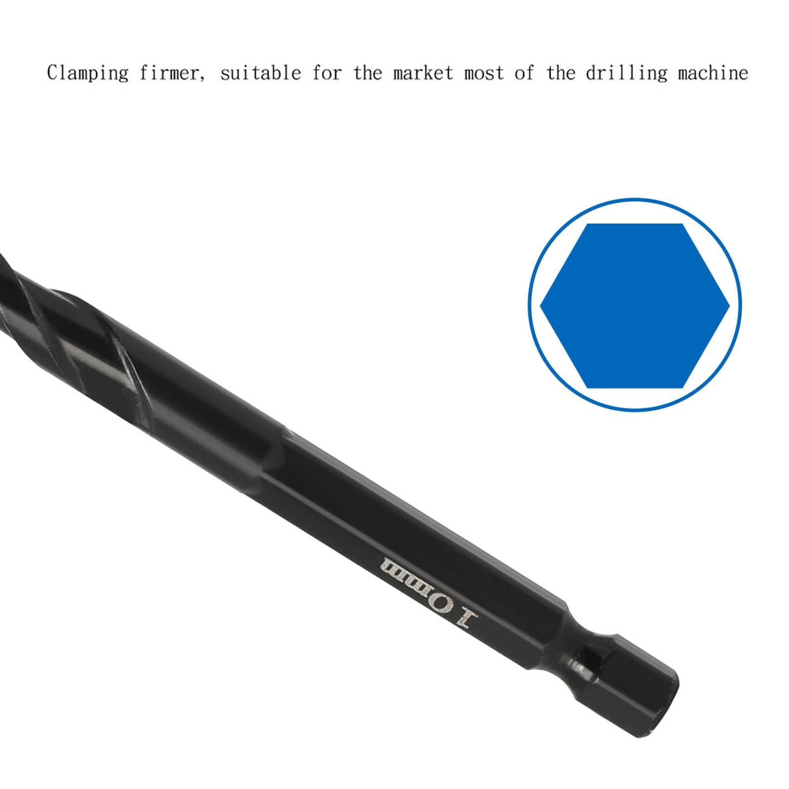 10 Pieces Alloy Masonry Drill Bit Set with Hex Shank for Wall Cement Tile