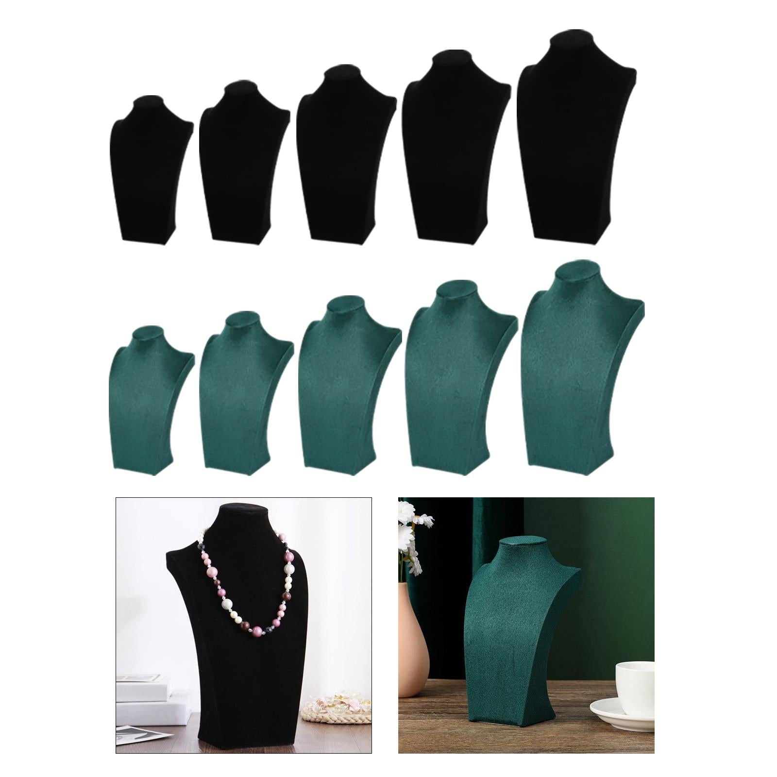 Necklace Pendant Chain Jewelry Bust Necklace Mannequin 20cm Black