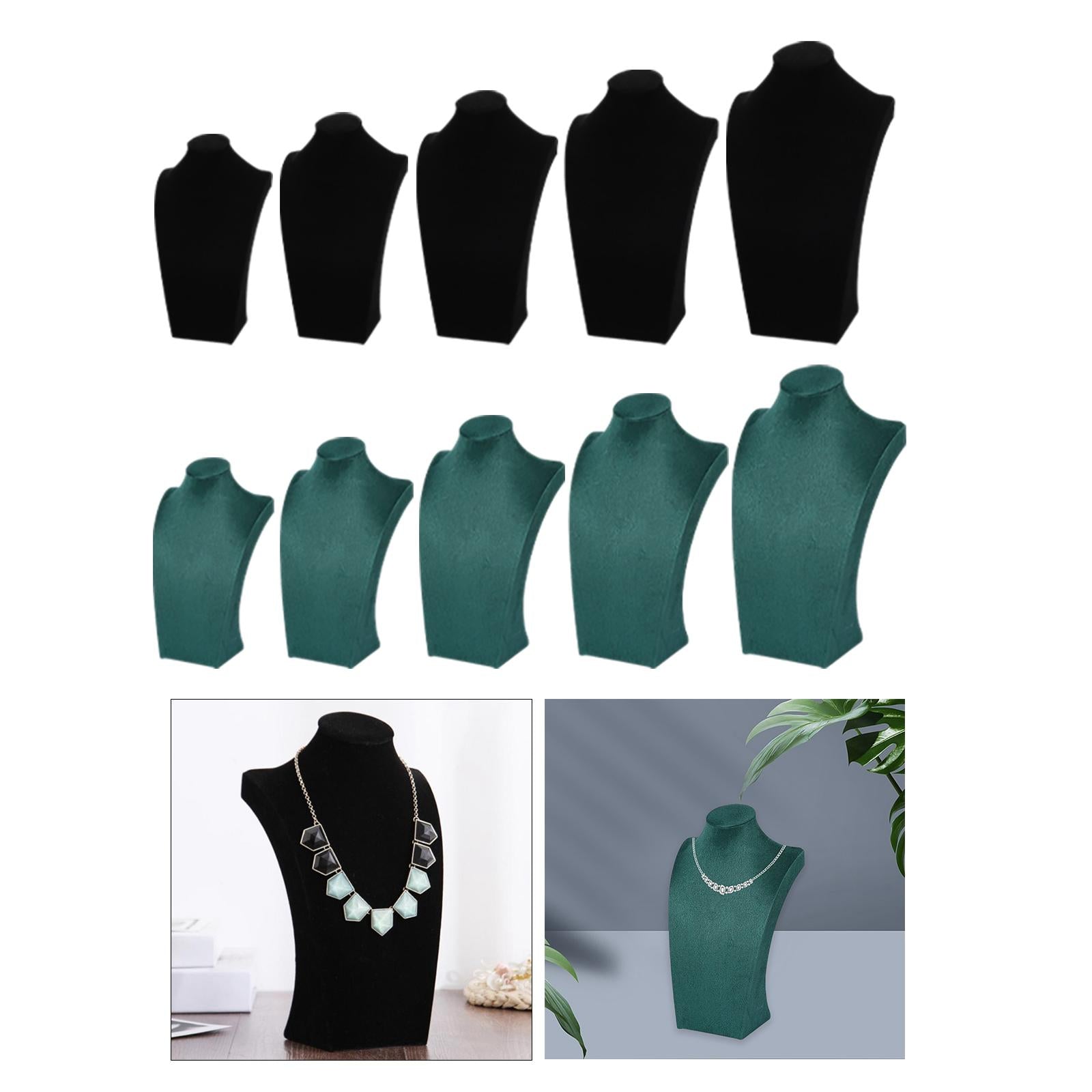 Necklace Pendant Chain Jewelry Bust Necklace Mannequin 20cm Black