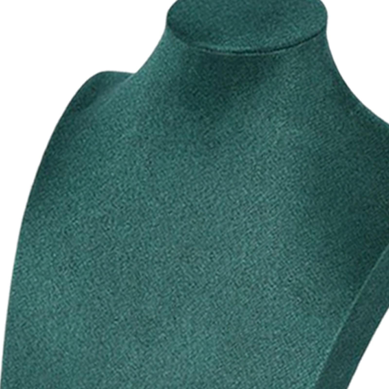 Necklace Pendant Chain Jewelry Bust Necklace Mannequin 40cm Dark Green