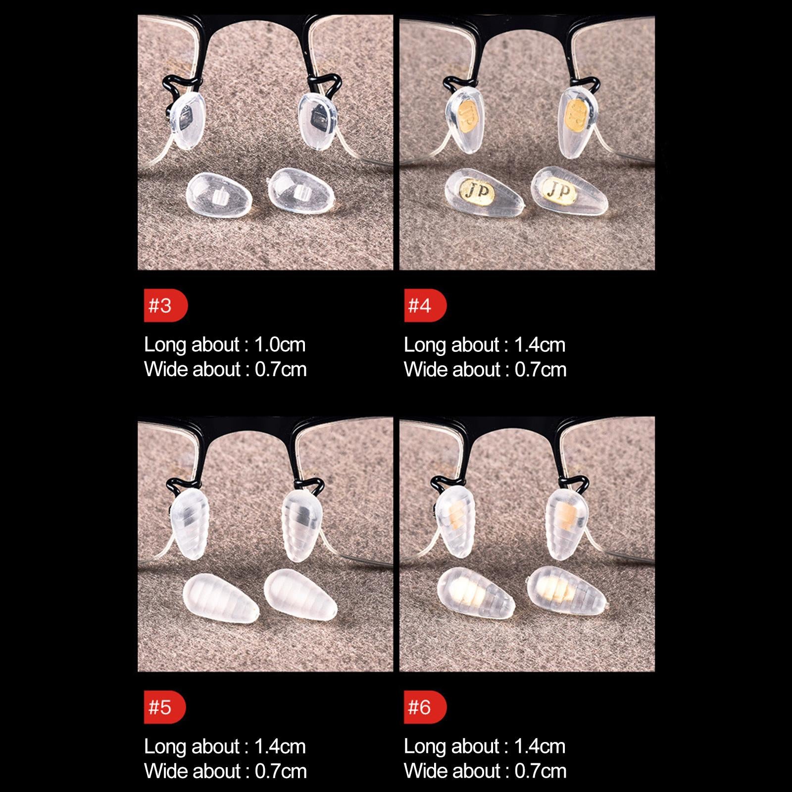 25Pairs Soft Nose Pads with Screws Tweezers for Sunglasses Glasses