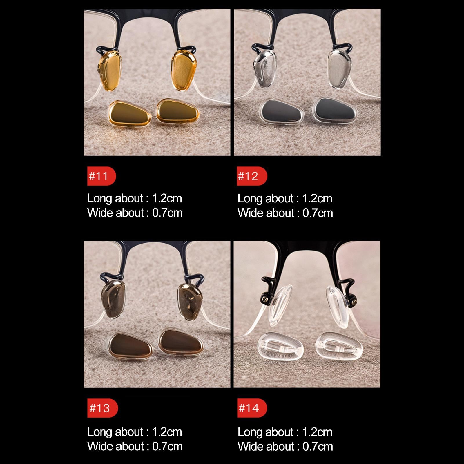 25Pairs Soft Nose Pads with Screws Tweezers for Sunglasses Glasses