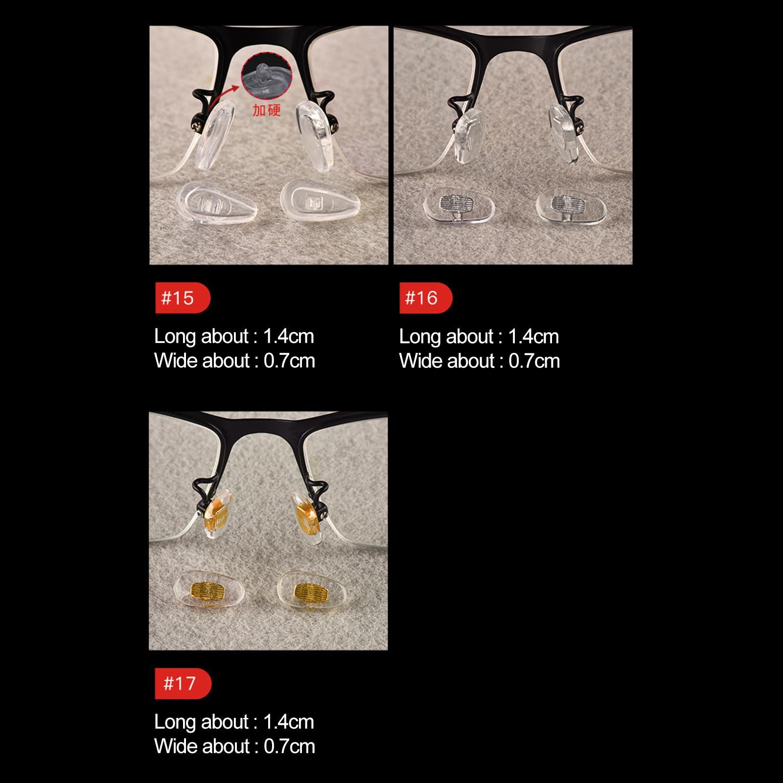 25Pairs Soft Nose Pads with Screws Tweezers for Sunglasses Glasses