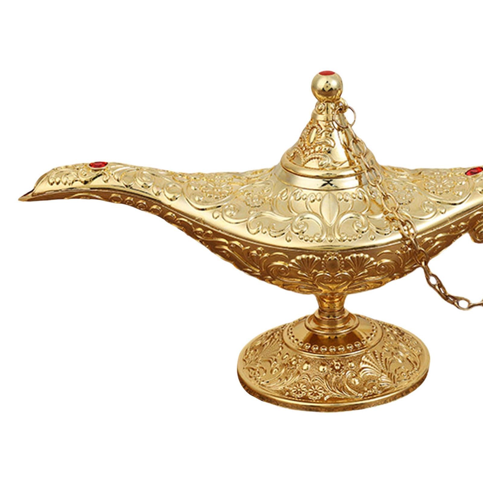 Beautiful Aladdin Genie Lamp Fairy Tale Tea Pot for Halloween Party Gift Gold