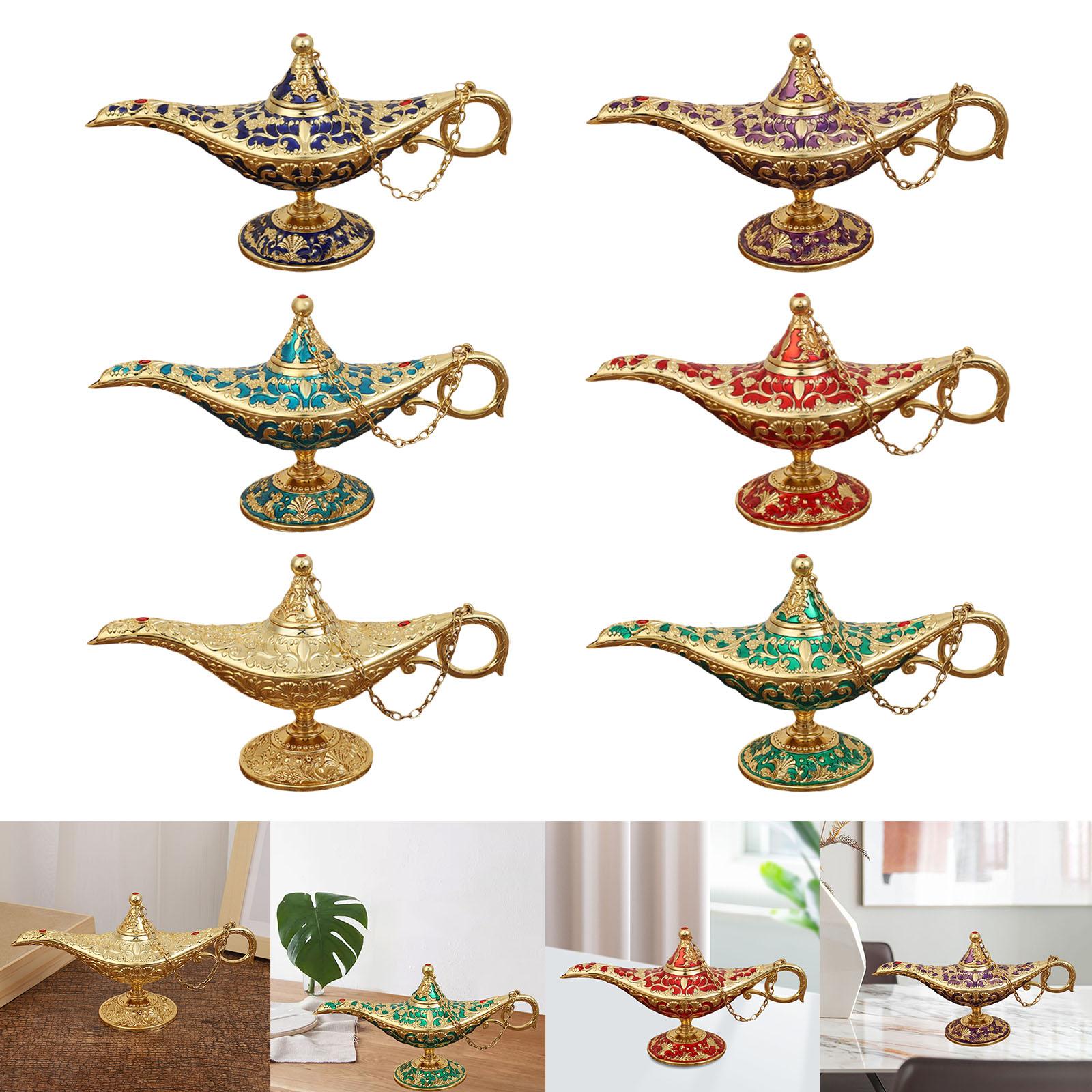 Beautiful Aladdin Genie Lamp Fairy Tale Tea Pot for Halloween Party Gift Gold