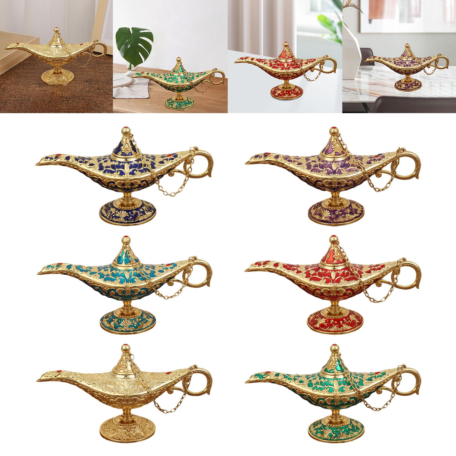 Beautiful Aladdin Genie Lamp Fairy Tale Tea Pot for Halloween Party Gift Gold