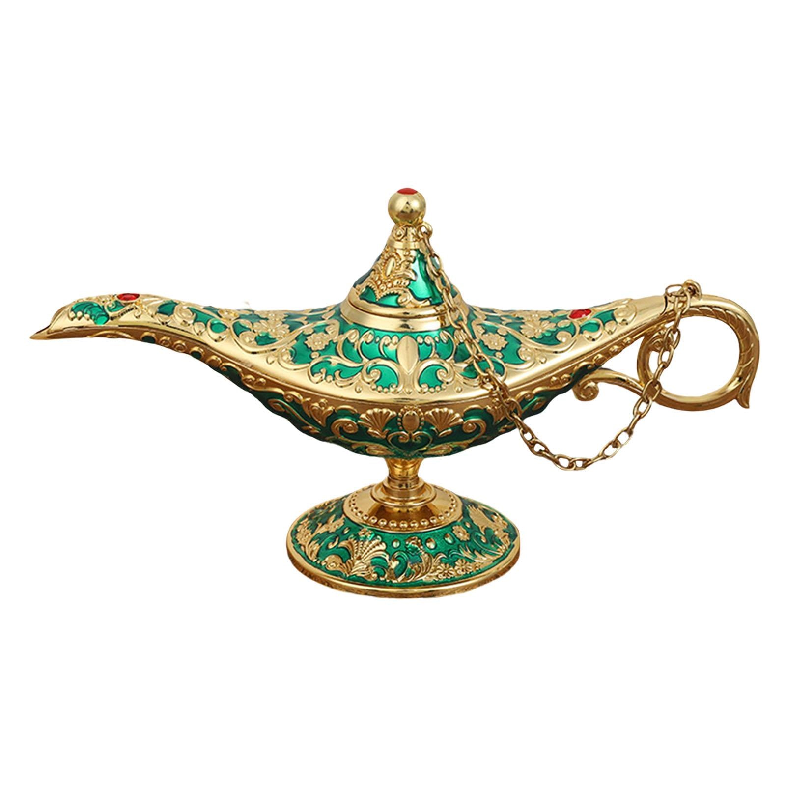 Beautiful Aladdin Genie Lamp Fairy Tale Tea Pot for Halloween Party Gift Green