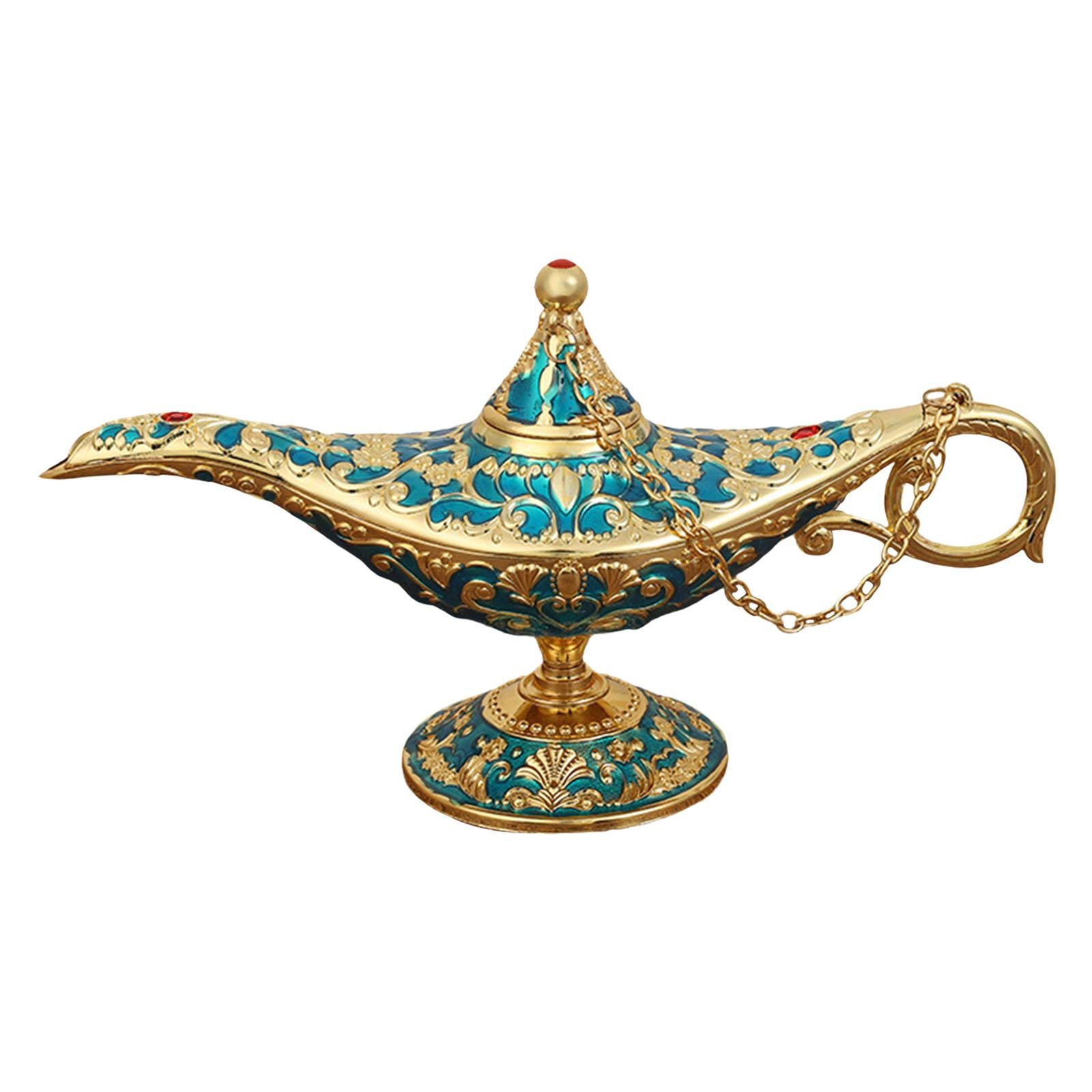 Beautiful Aladdin Genie Lamp Fairy Tale Tea Pot for Halloween Party Gift Blue