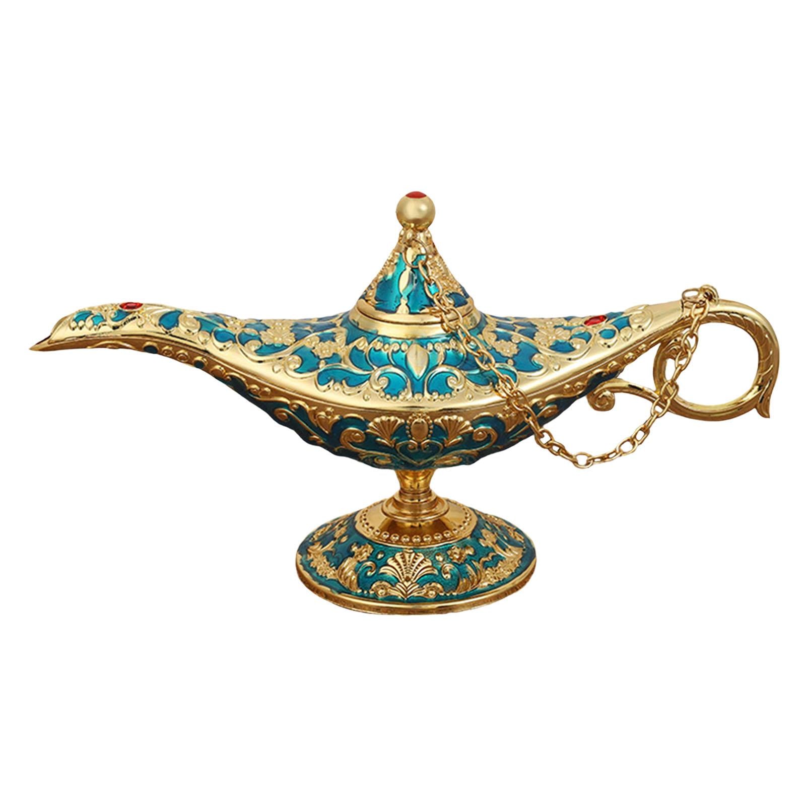 Beautiful Aladdin Genie Lamp Fairy Tale Tea Pot for Halloween Party Gift Blue