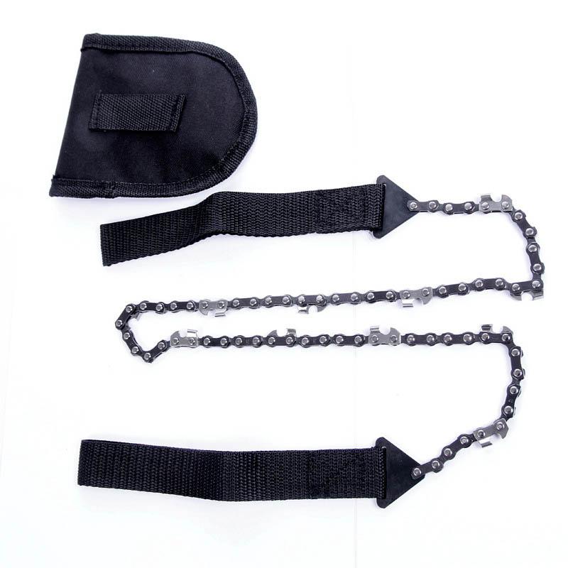 Hand Chain Saw 65 Manganese Steel with Storage Pouch for Survival Camping