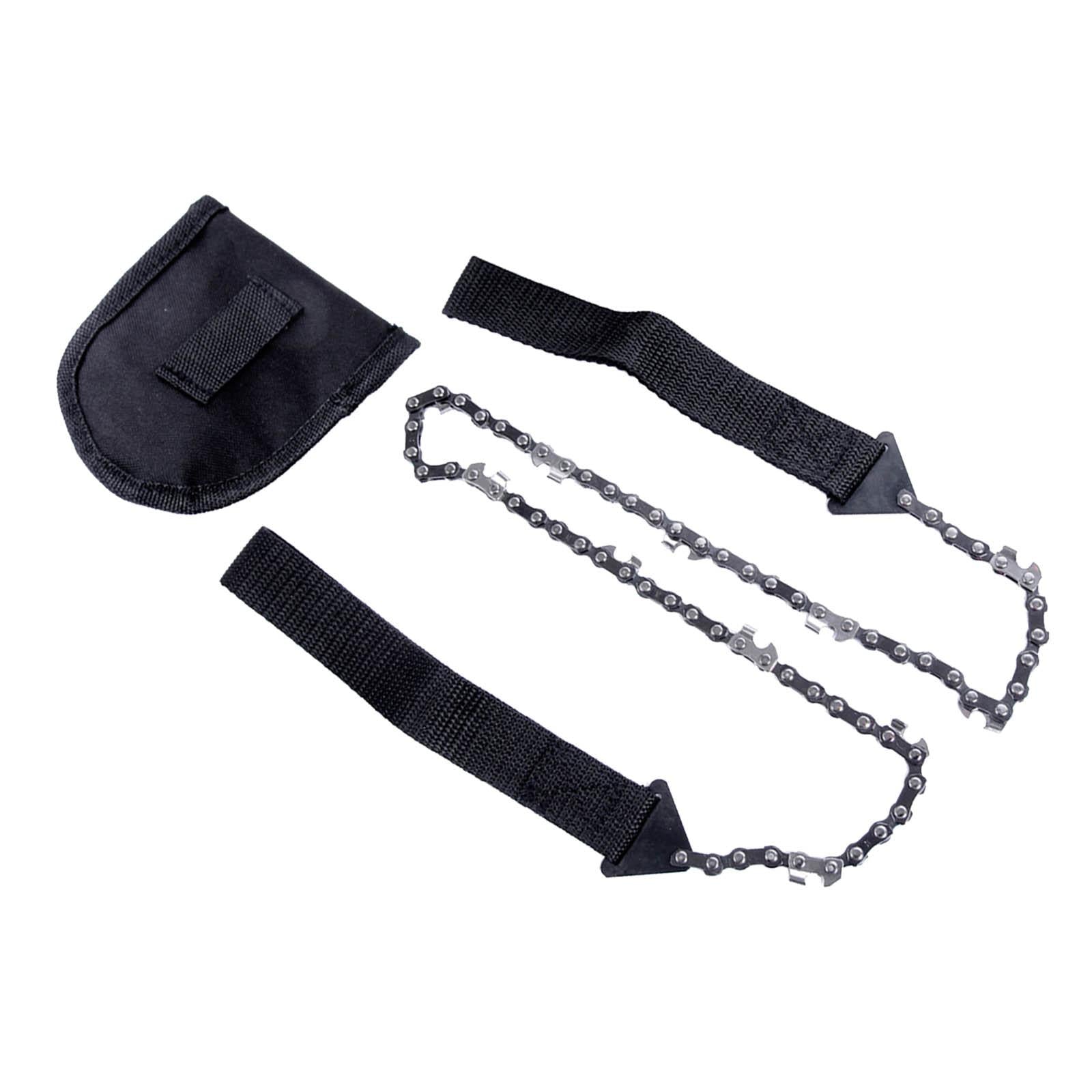 Hand Chain Saw 65 Manganese Steel with Storage Pouch for Survival Camping