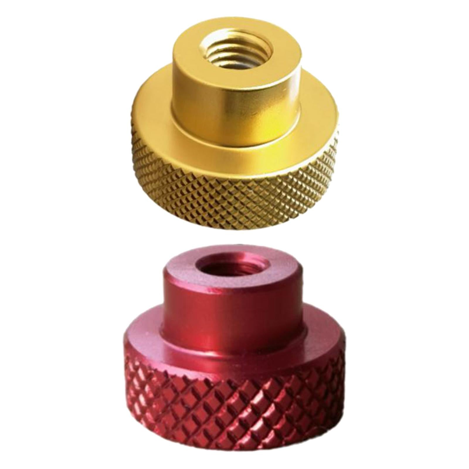 CNC Aluminum Knurled Thumb Nut Anodized Good Hand Feel Large Torque Flat Red