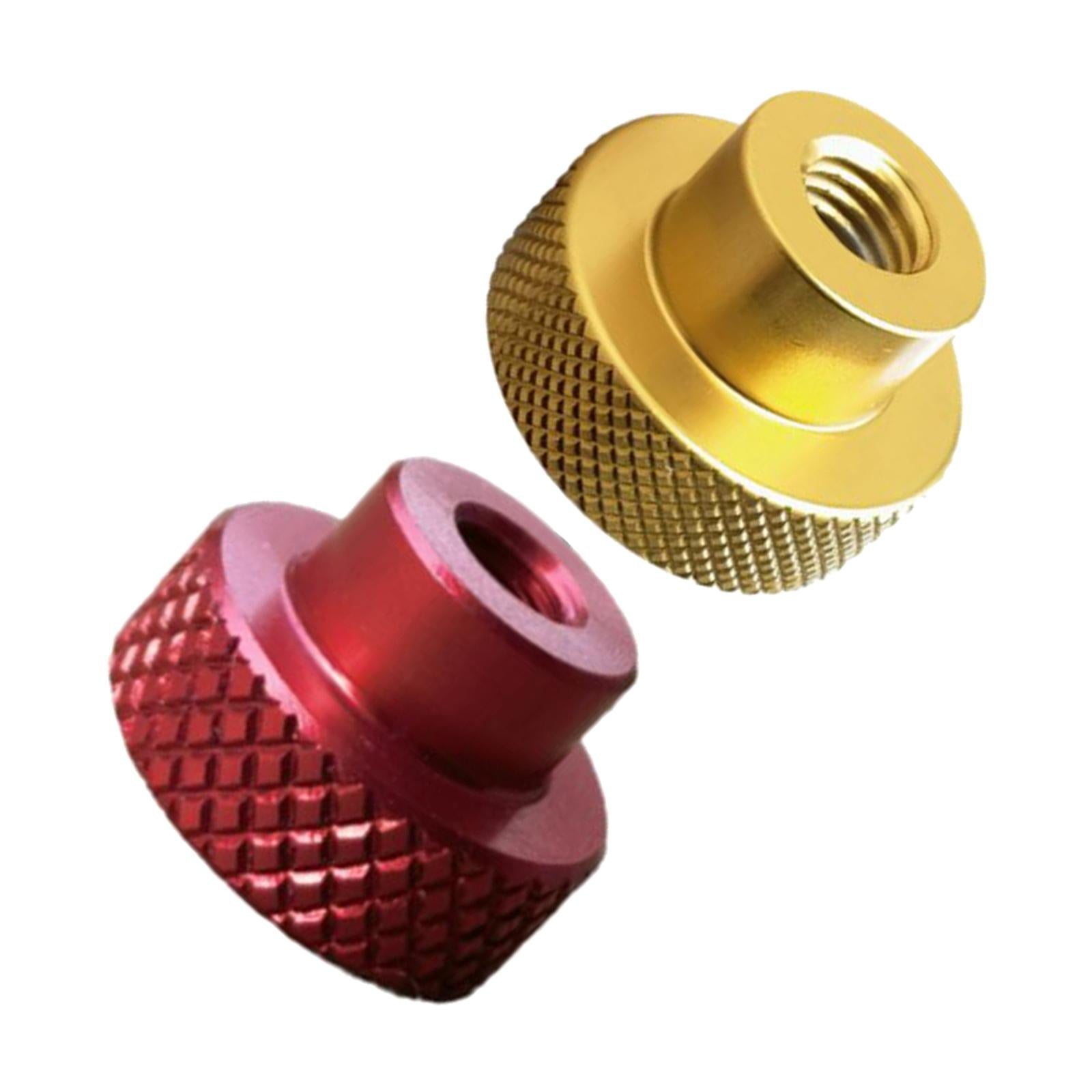 CNC Aluminum Knurled Thumb Nut Anodized Good Hand Feel Large Torque Flat Red