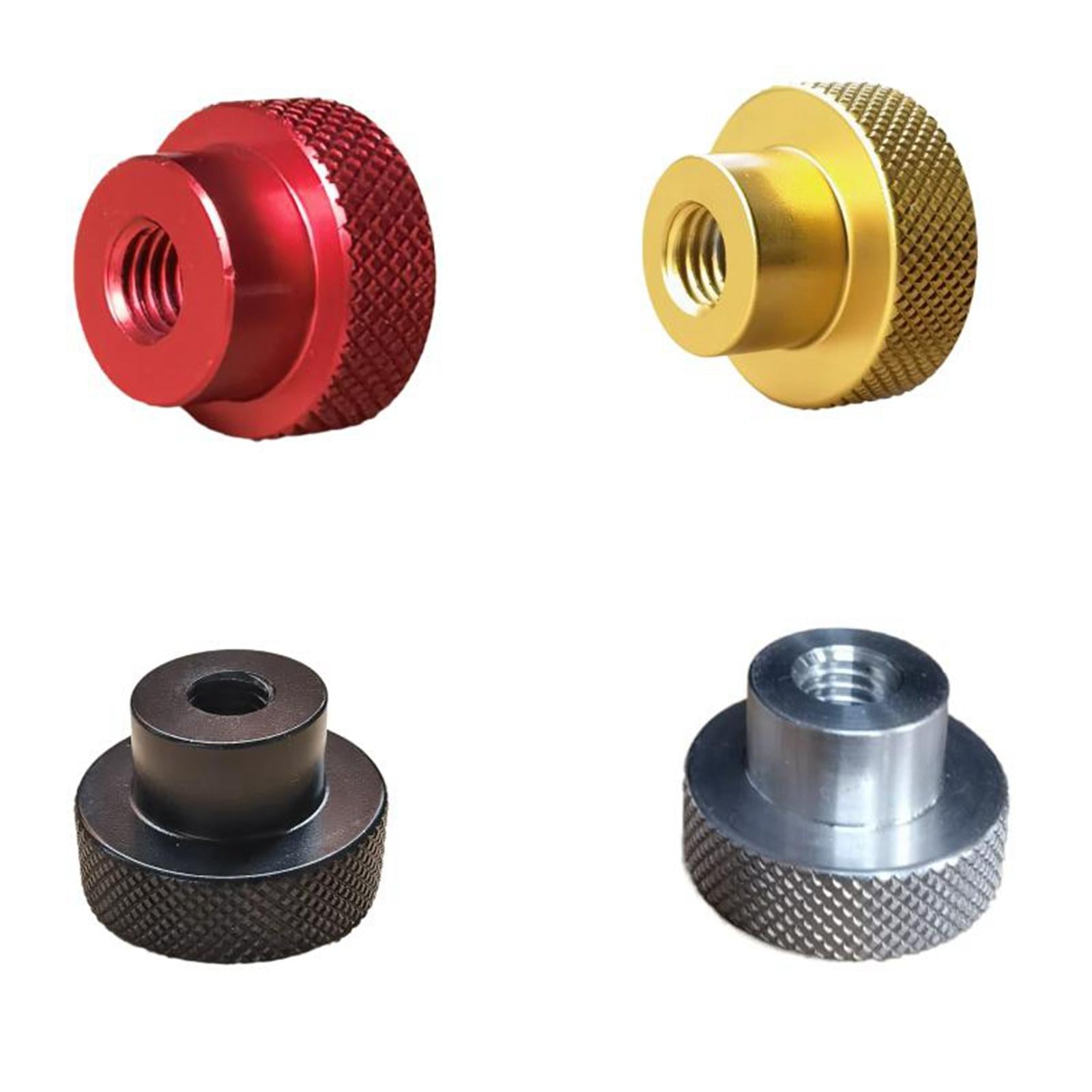 CNC Aluminum Knurled Thumb Nut Anodized Good Hand Feel Large Torque Flat Red