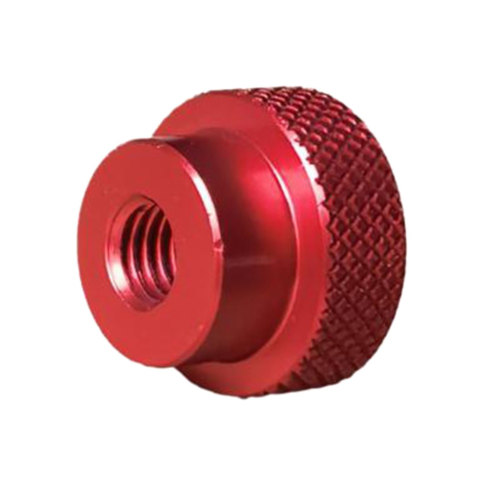 CNC Aluminum Knurled Thumb Nut Anodized Good Hand Feel Large Torque Flat Red