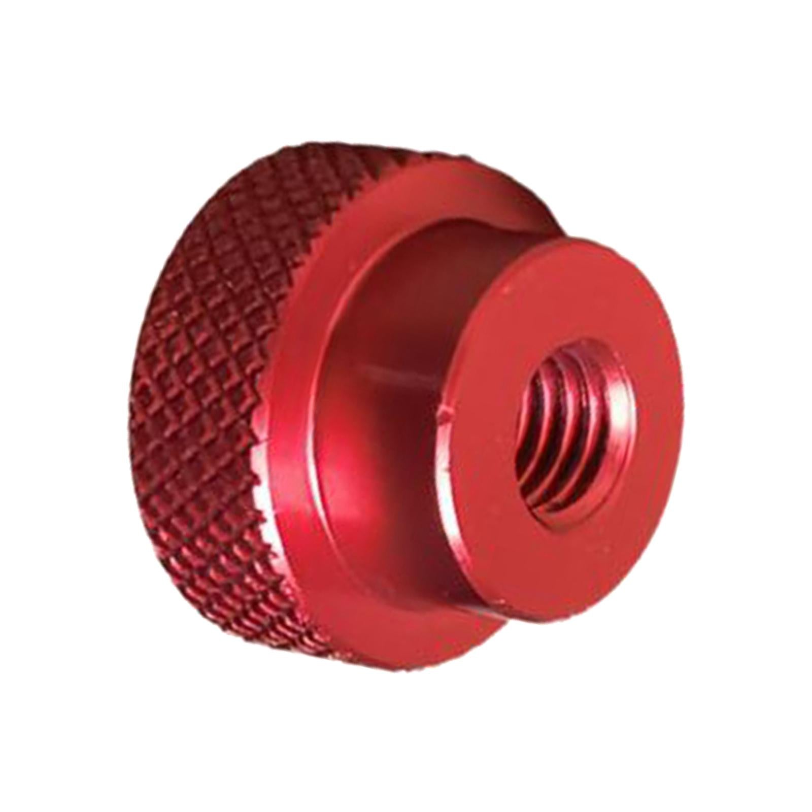 CNC Aluminum Knurled Thumb Nut Anodized Good Hand Feel Large Torque Flat Red