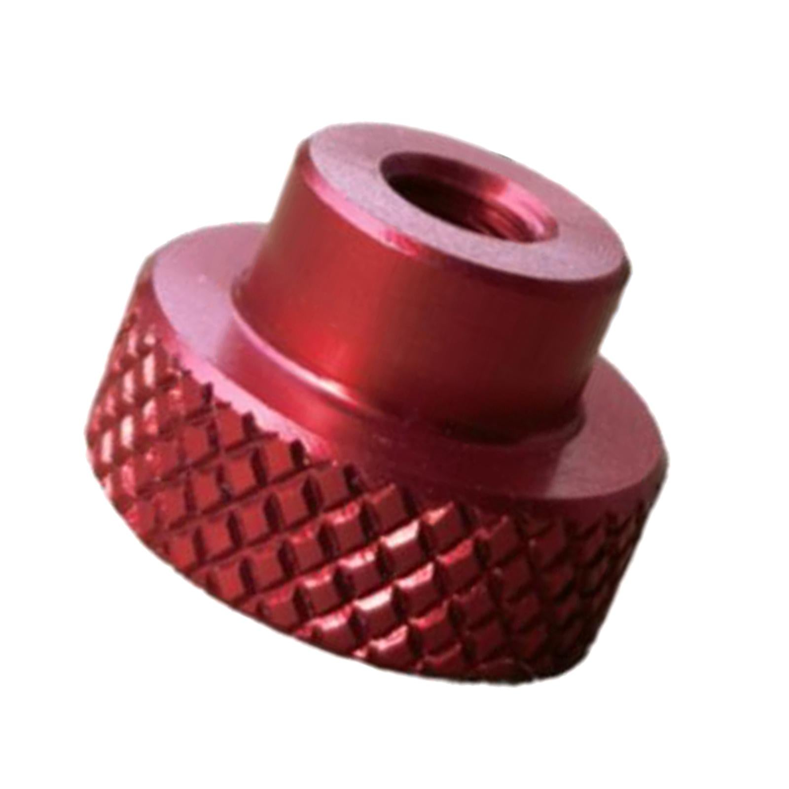 CNC Aluminum Knurled Thumb Nut Anodized Good Hand Feel Large Torque Flat Red